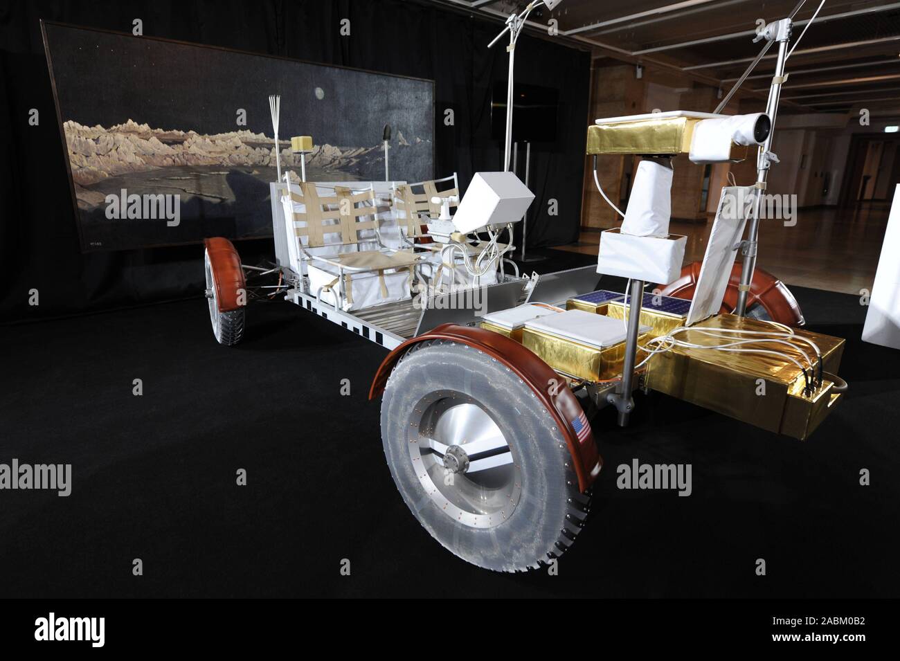 Reproduction of a moon vehicle (Rover) in the Deutsches Museum in Munich. [automated translation] Stock Photo