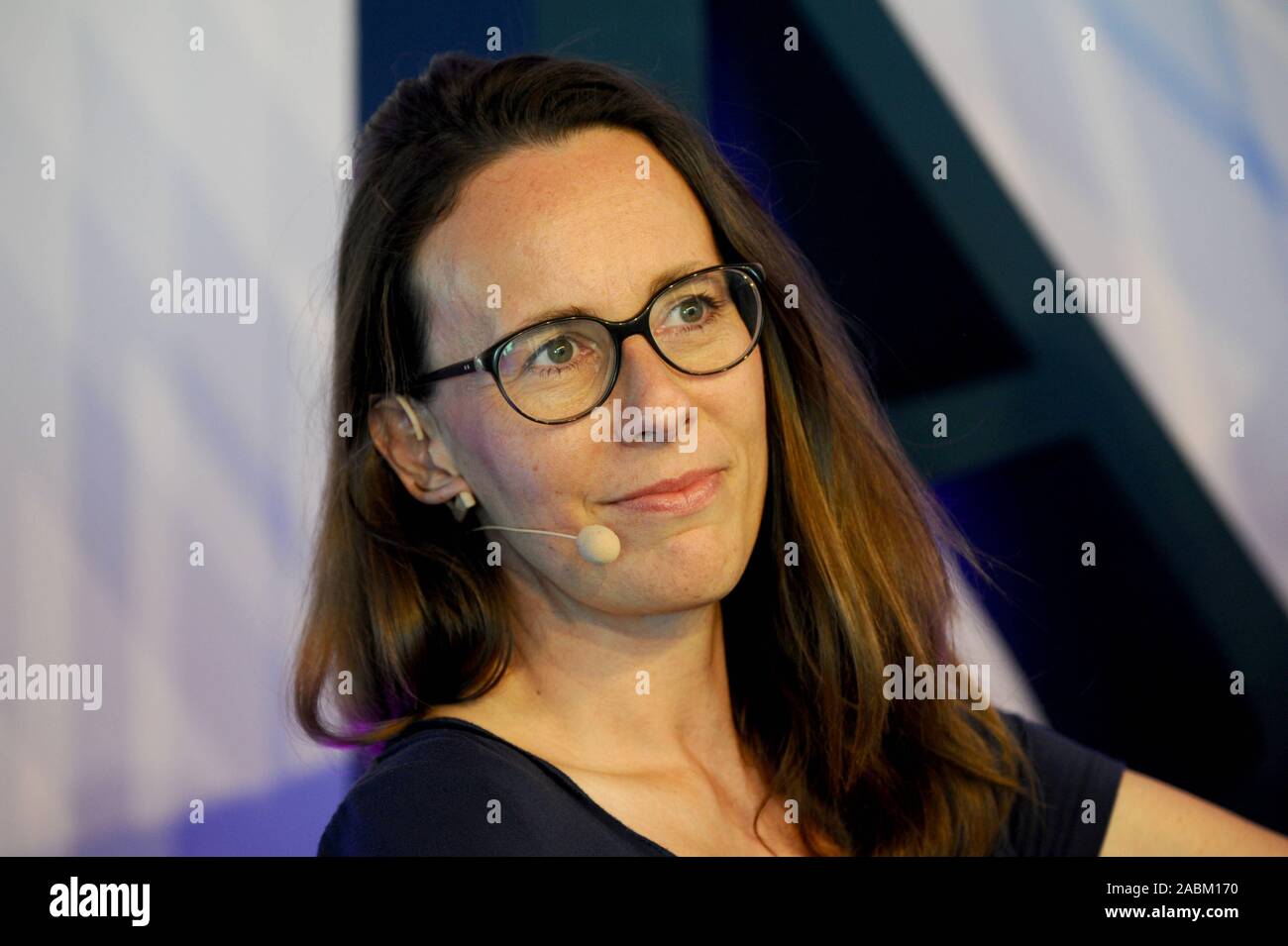 Start-up entrepreneur Anna Lukasson-Herzig (Nyris) at the Plan-W Congress in the Factory Görlitzer Park in Berlin. [automated translation] Stock Photo