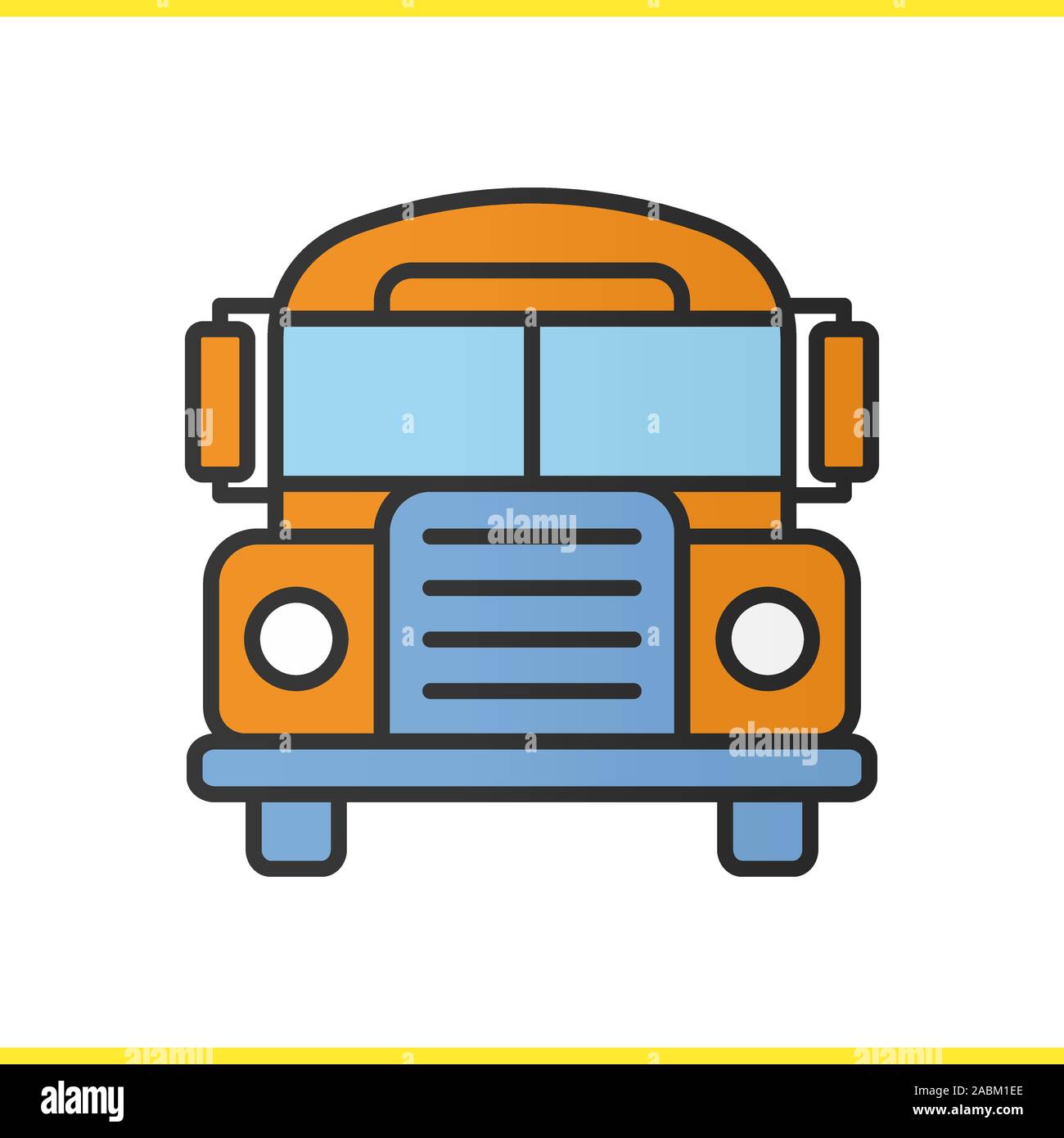 School bus color icon. Isolated vector illustration Stock Vector Image ...