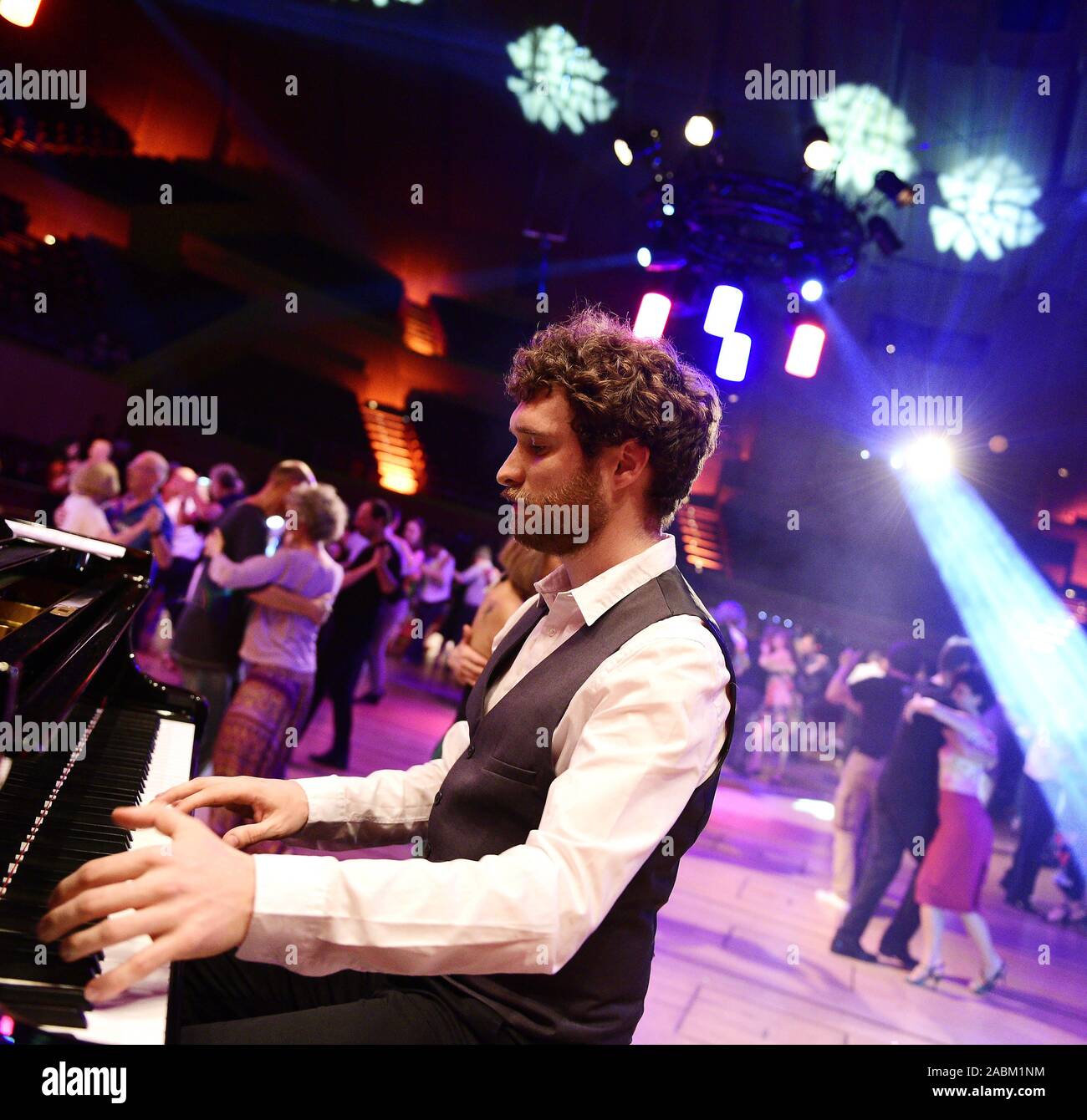 A piano player during his performance at the Gasteig during the event 'Tanz den Gasteig'. [automated translation] Stock Photo