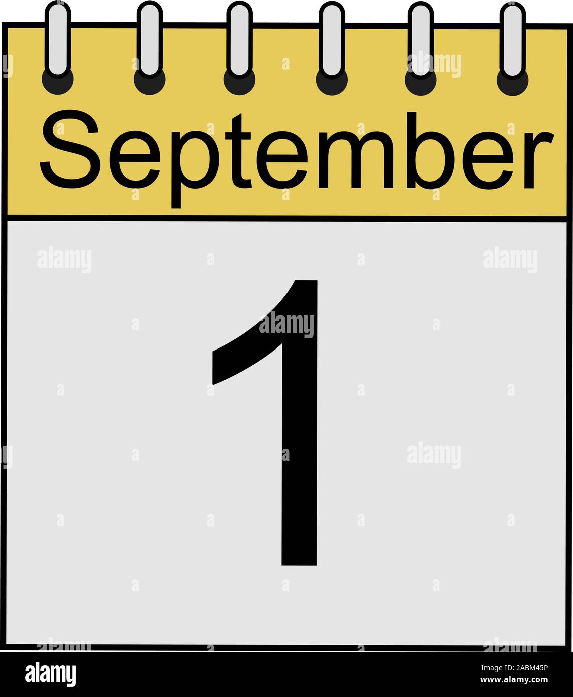 September 1st calendar color icon. Knowledge Day. Isolated vector ...
