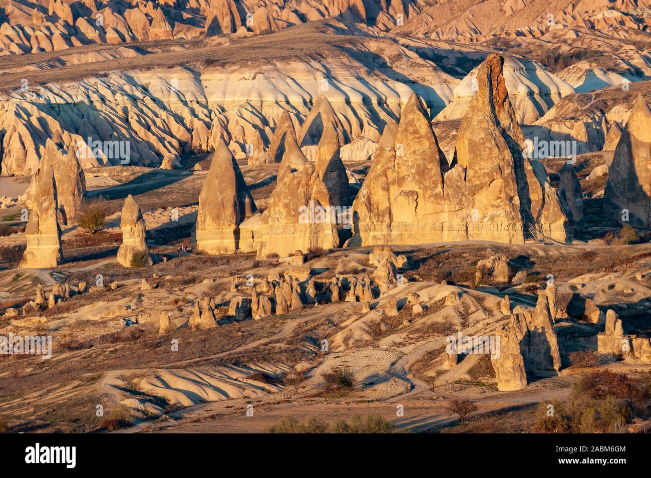 Landscape in Goreme National Park, Cappadocia, Turkey Stock Photo