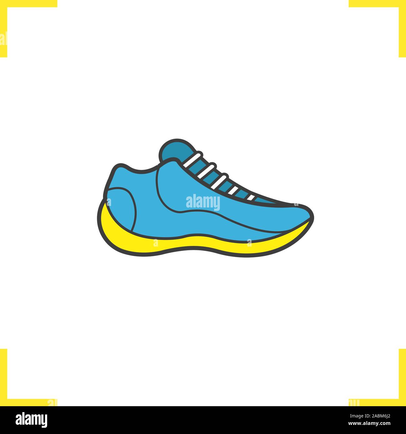 Vector Cartoon Blue Sneakers Smart Casual Shoes Illustration Front View  Stock Vector by ©nikiteev 649989956