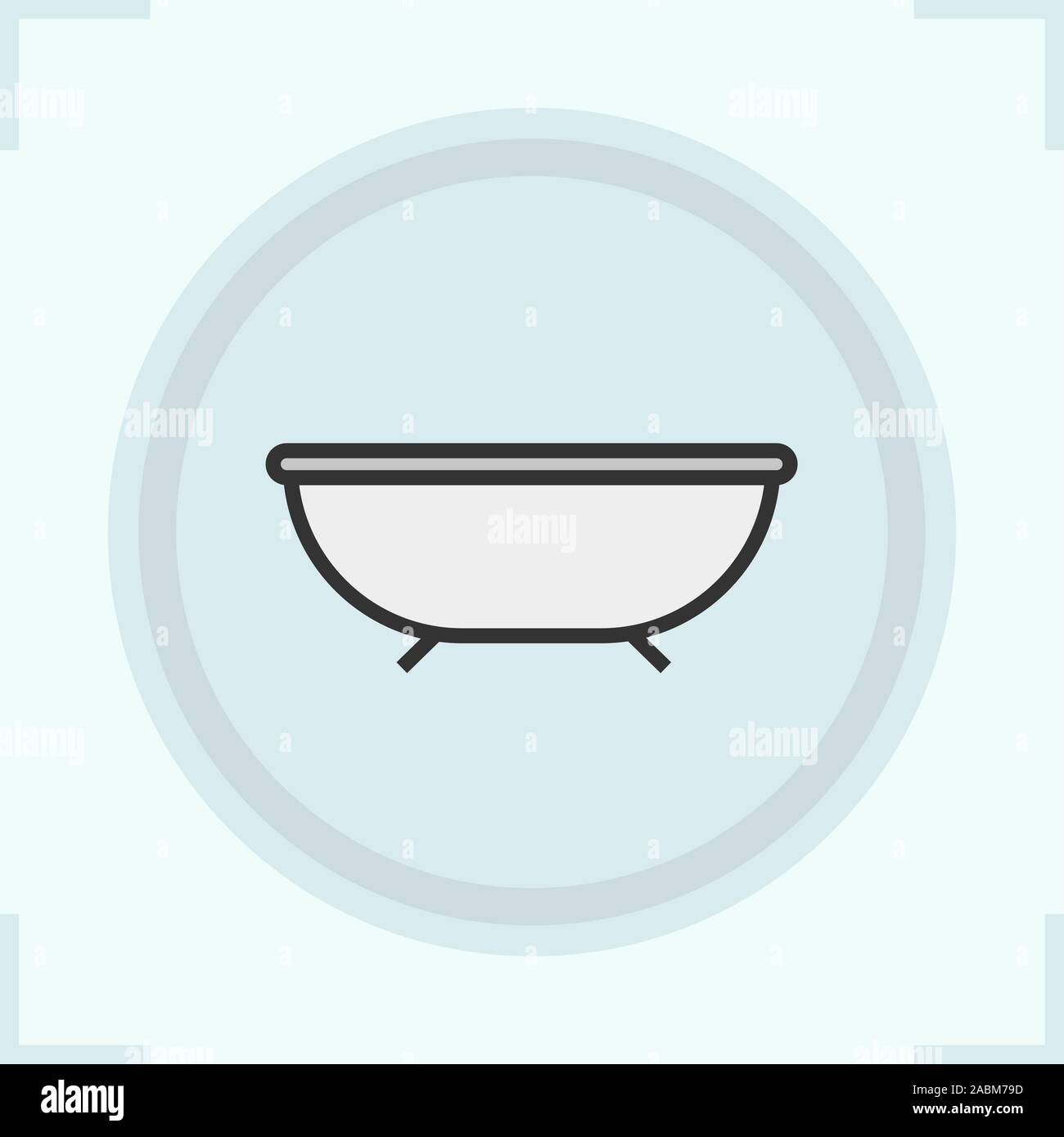 Bath color icon. Bathtub. Isolated vector illustration Stock Vector ...