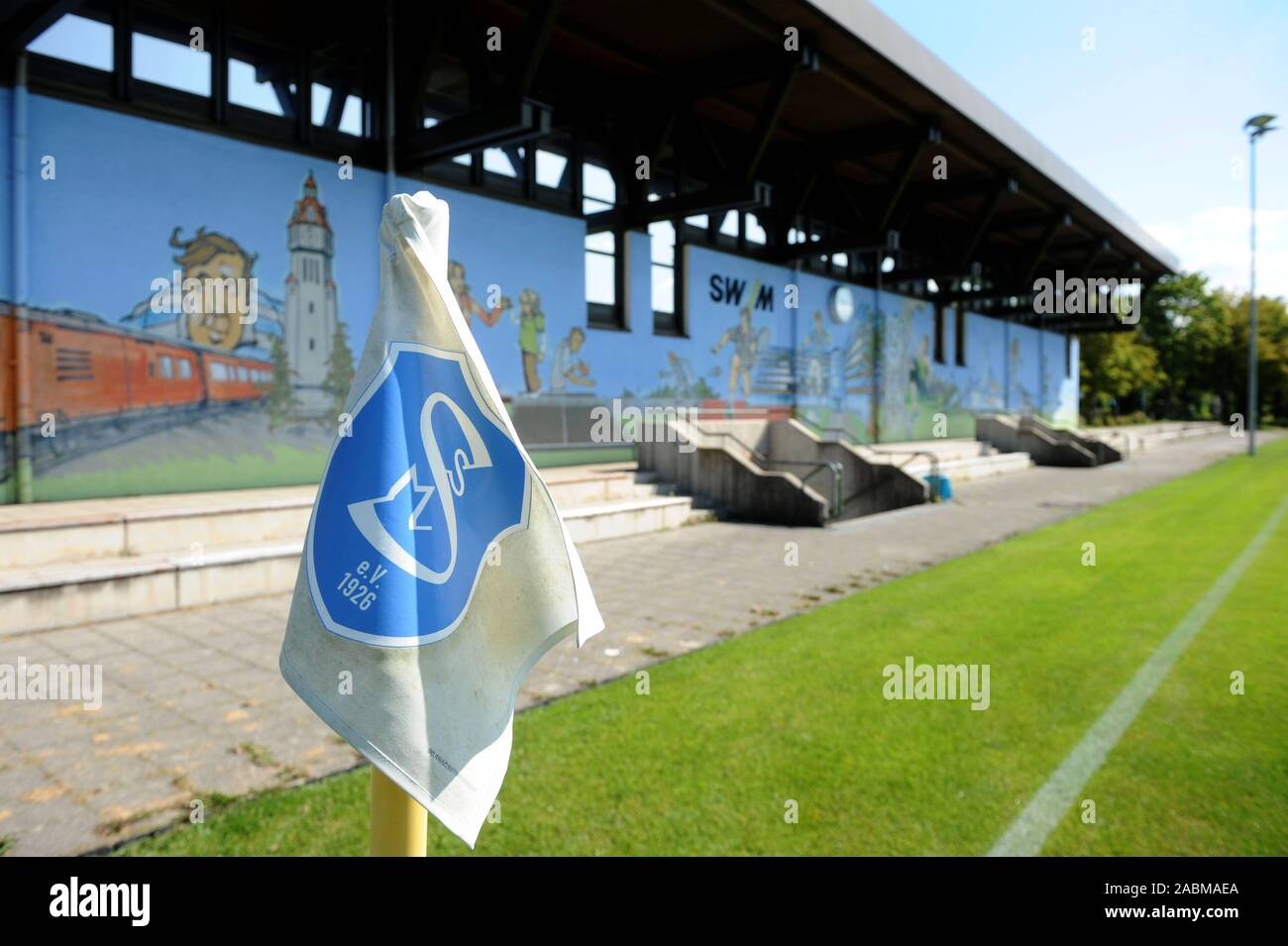 The sports facility of Stadtwerke München in Ramersdorf, Lauensteinstraße 9. [automated translation] Stock Photo