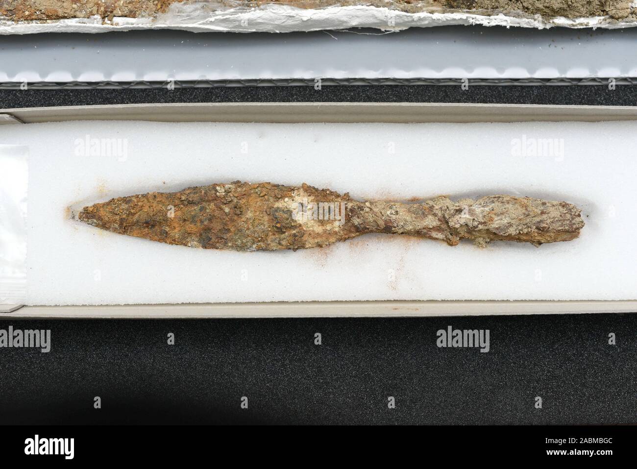 Prehistoric find from a large row grave field on Josef-Retzer-Straße in Pasing. [automated translation] Stock Photo