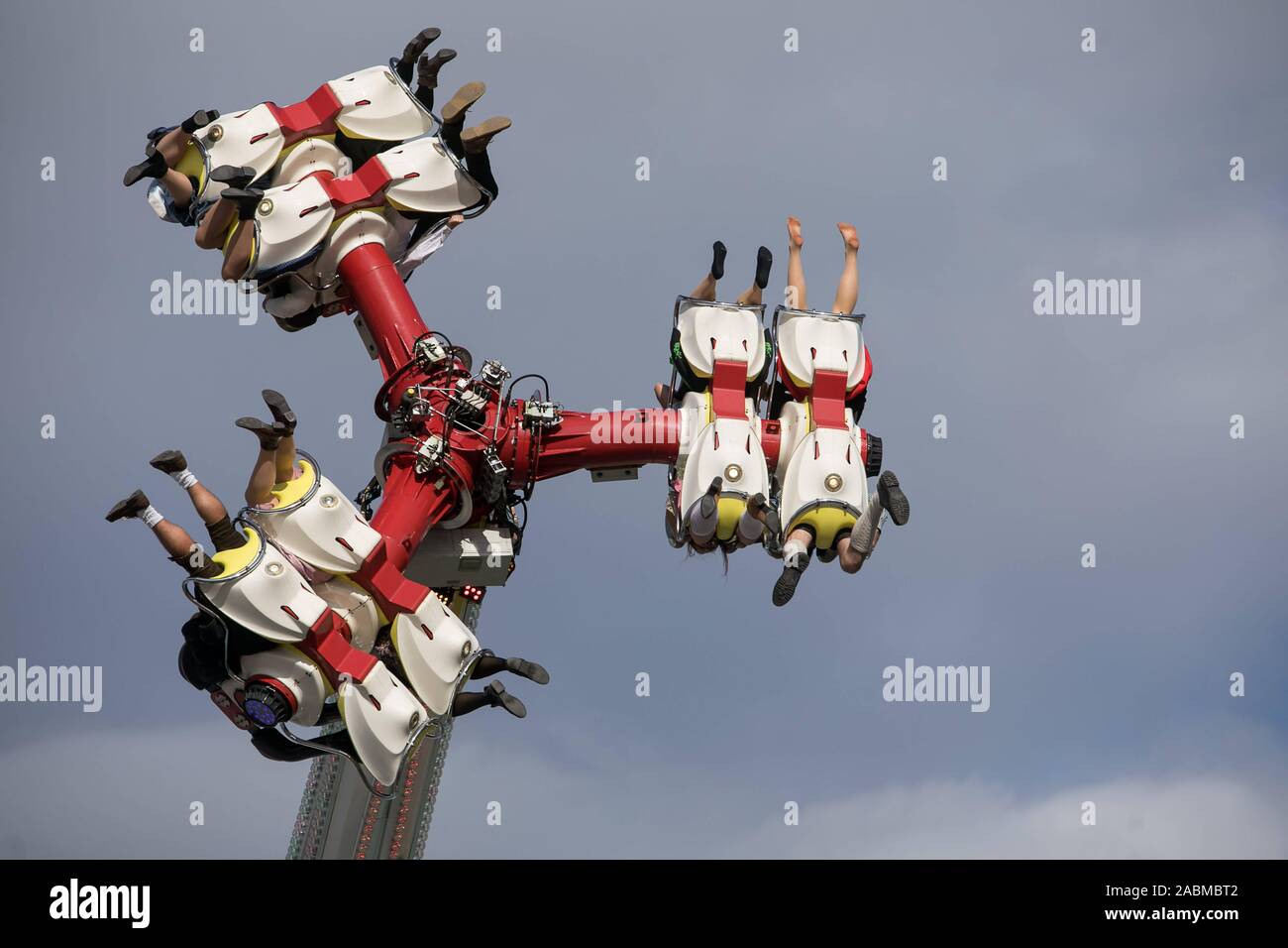 Flip Fly ride on the Munich Wiesn. [automated translation] Stock Photo ...