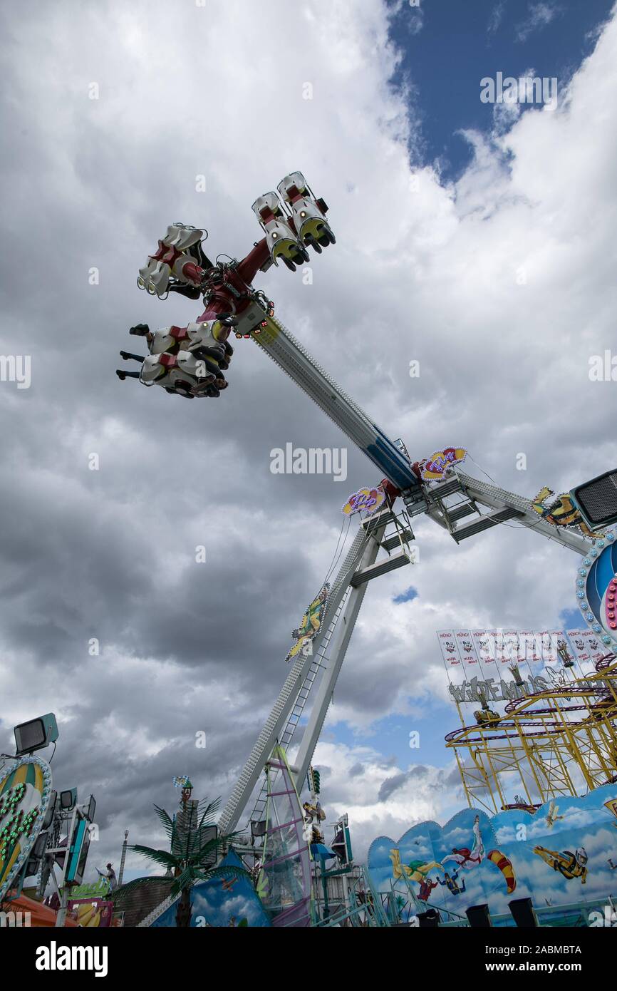 Flip Fly ride on the Munich Wiesn. [automated translation] Stock Photo ...