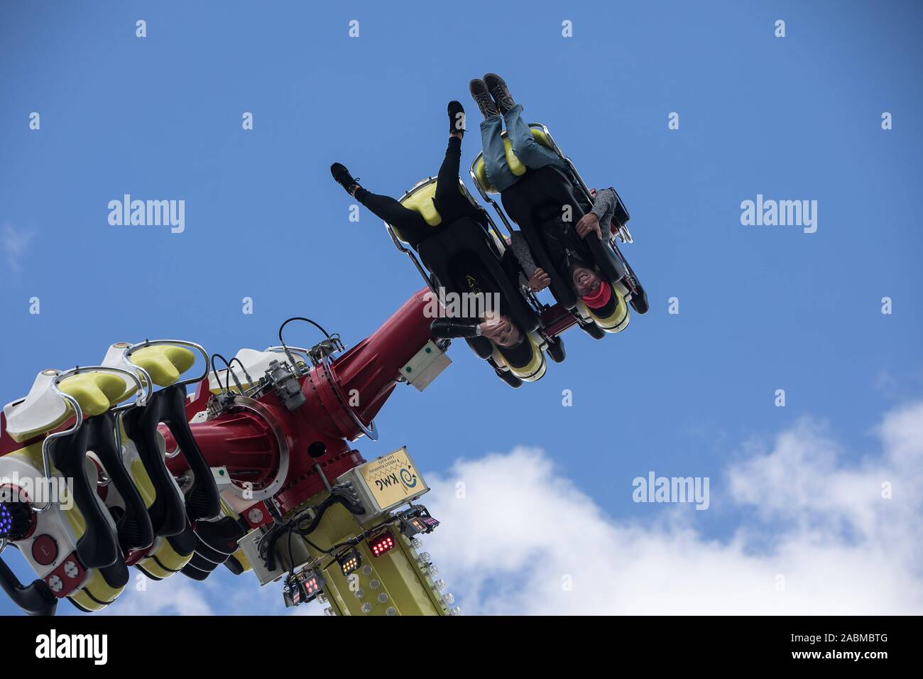 Flip Fly ride on the Munich Wiesn. [automated translation] Stock Photo