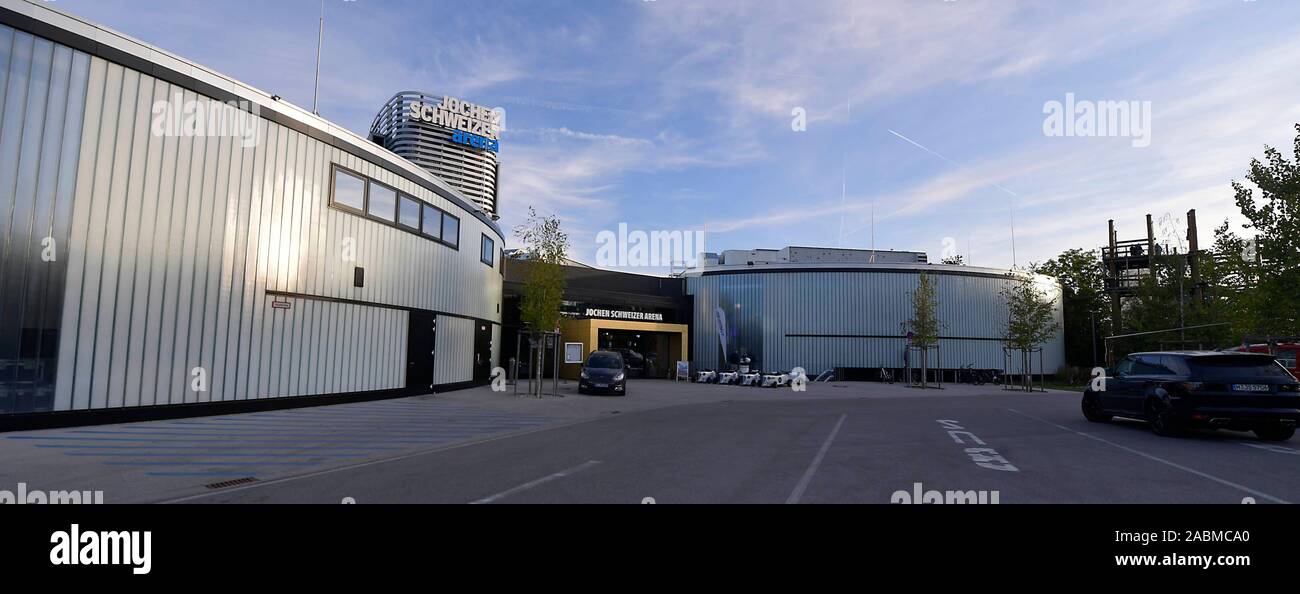 The 'Jochen-Schweizer-Arena Munich' leisure complex near Taufkirchen. [automated translation] Stock Photo