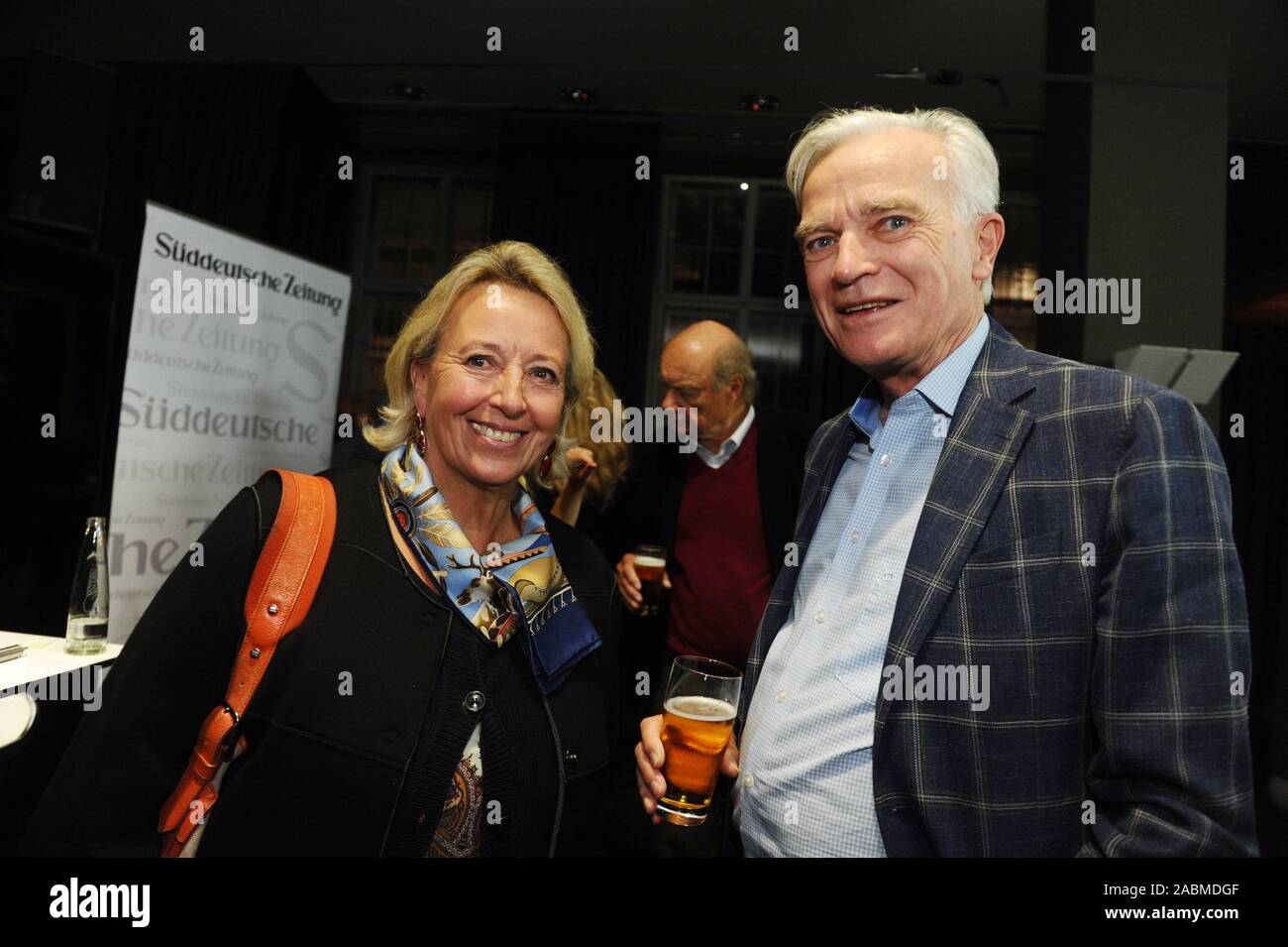 Marianne Wille and Prince Wilhelm Ernst von Sachsen-Weimar at the SZ Kultursalon - the home of humour in the 'Viehbank' with Reinhard Wittmann and Gerhard Polt. [automated translation] Stock Photo