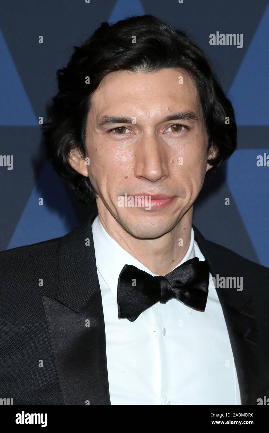 11th Annual Governors Awards at the Dolby Theater on October 27, 2019 in Los Angeles, CA Featuring: Adam Driver Where: Los Angeles, California, United States When: 28 Oct 2019 Credit: Nicky Nelson/WENN.com Stock Photo