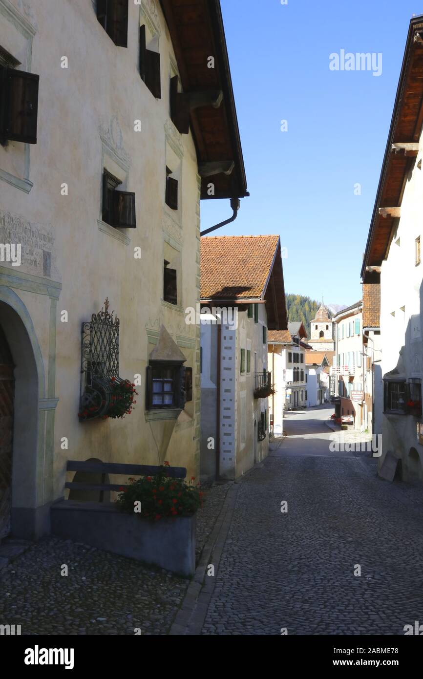 Bergün/ Bravuogn im Albulatal Stock Photo