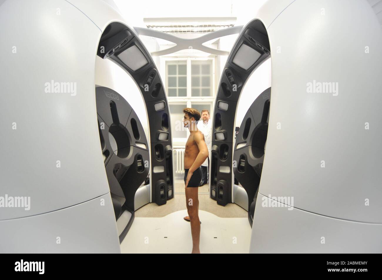 This total body scanner shows 3D images of the whole body