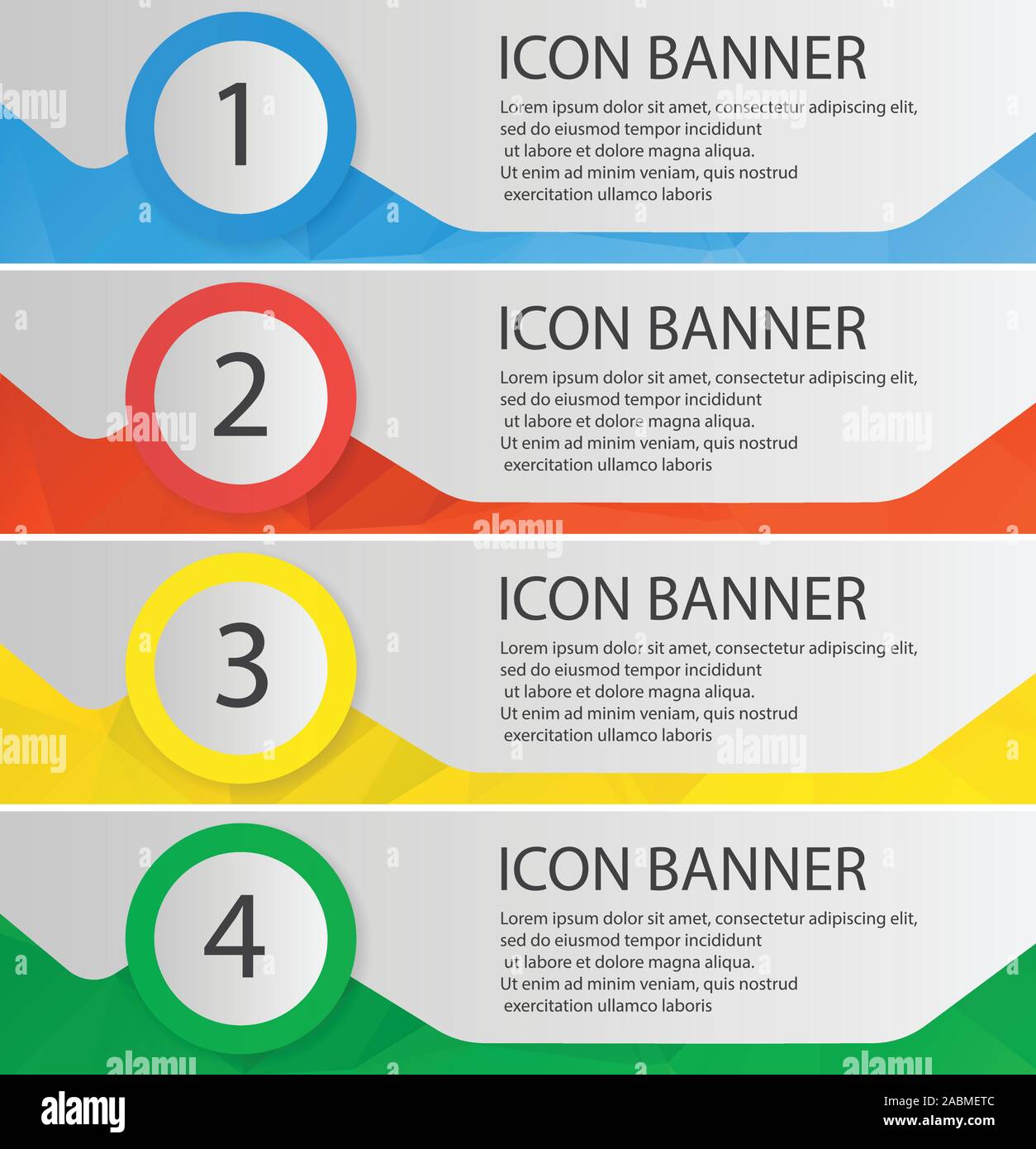 Banner Templates Set Easy To Edit Website Menu Items With