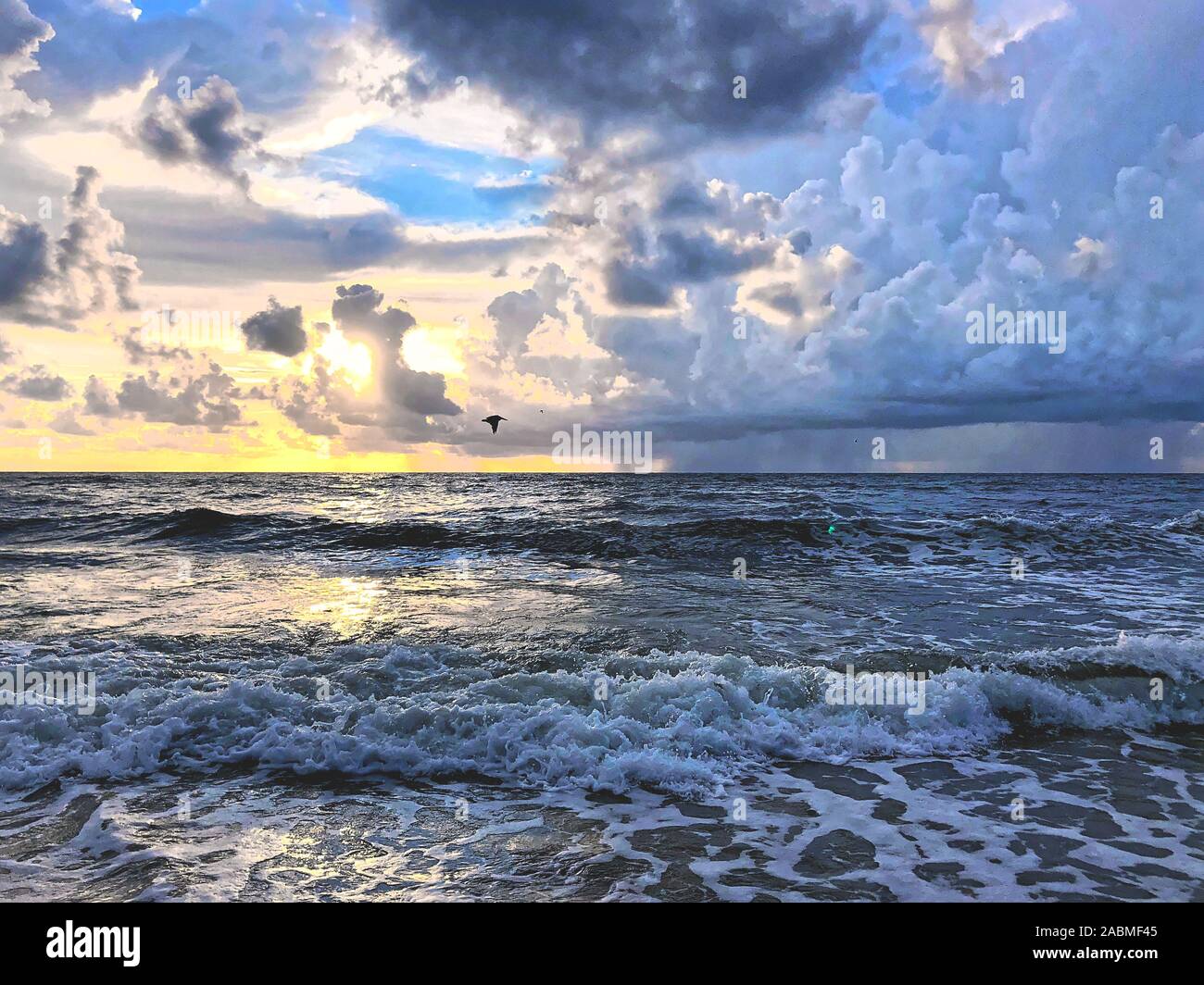 stormy sunrise on Florida beach during hurricane season Stock Photo Alamy