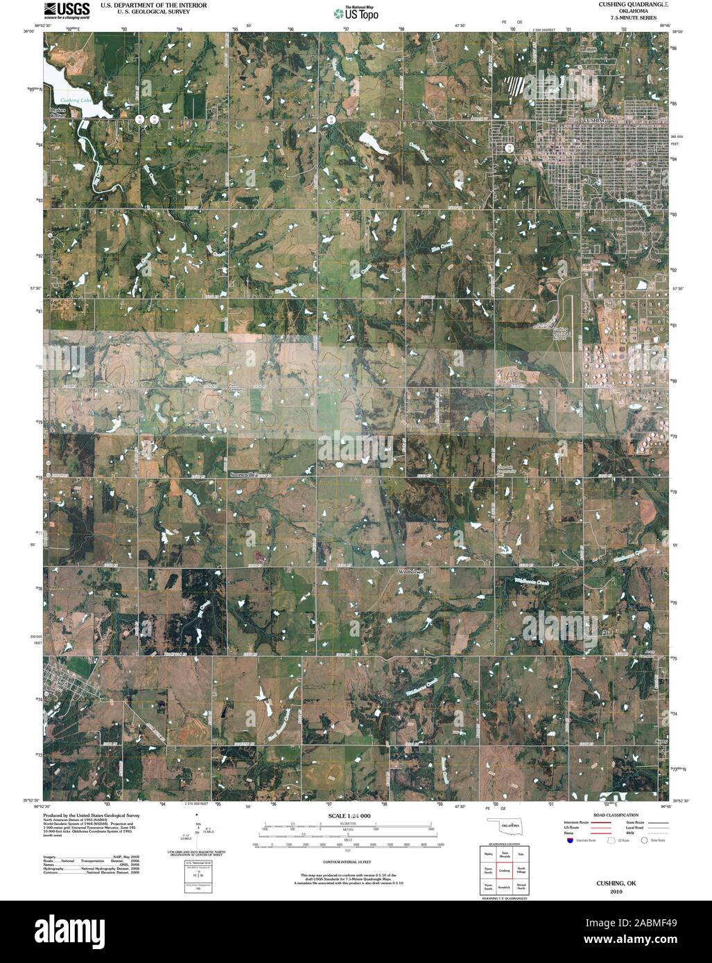 Map of cushing oklahoma Cut Out Stock Images & Pictures Alamy