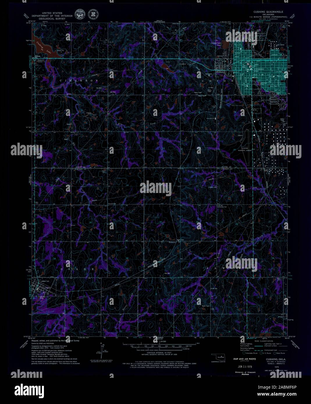 Map of cushing oklahoma hires stock photography and images Alamy