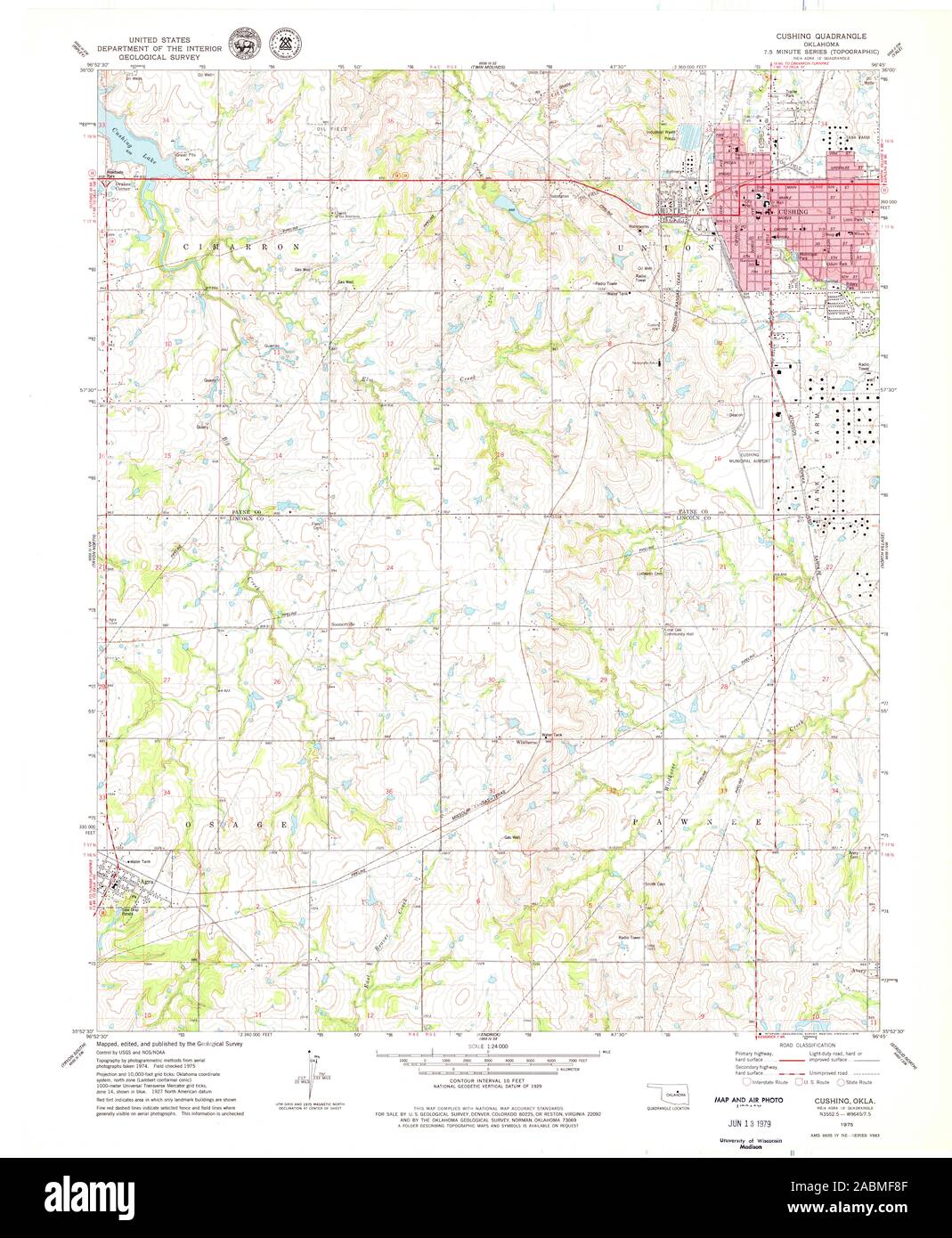 Cushing oklahoma map Cut Out Stock Images & Pictures Alamy