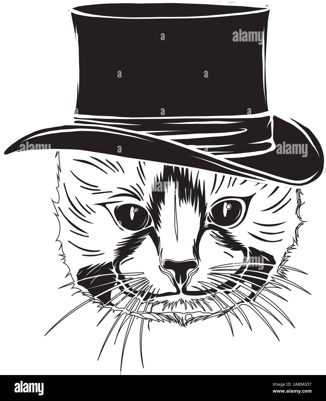 Vector funny British cat hipster in the gray hat, eyeglasses and bowtie ...