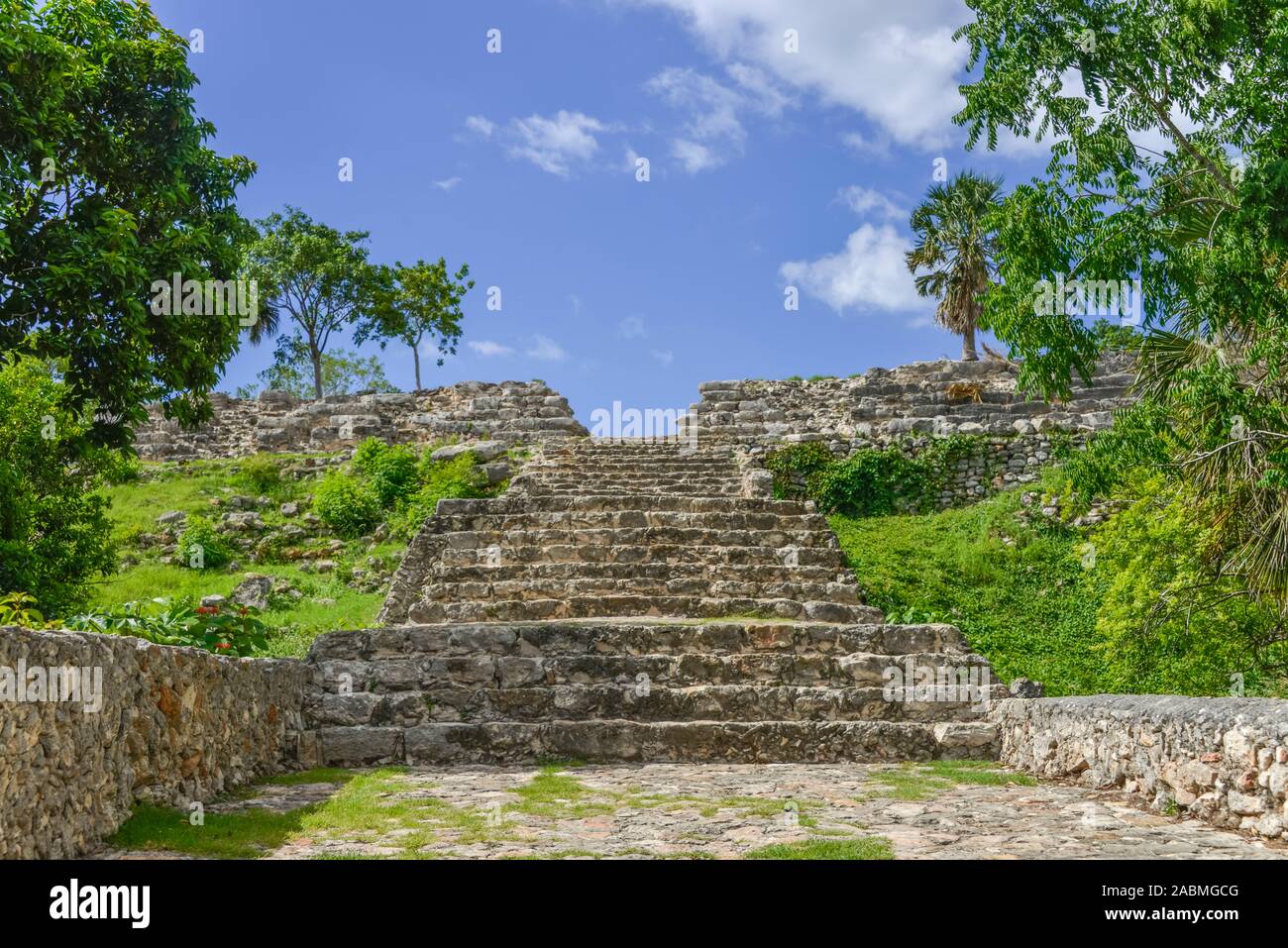 Pyramide Kinich Kak Moo, Izamal, Yucatan, Mexiko Stock Photo