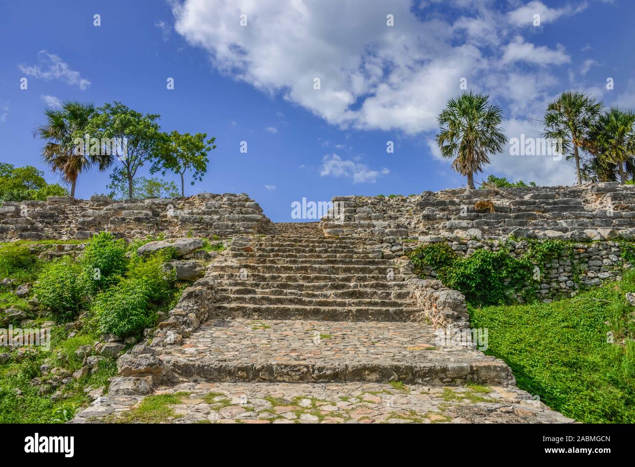 Pyramide Kinich Kak Moo, Izamal, Yucatan, Mexiko Stock Photo