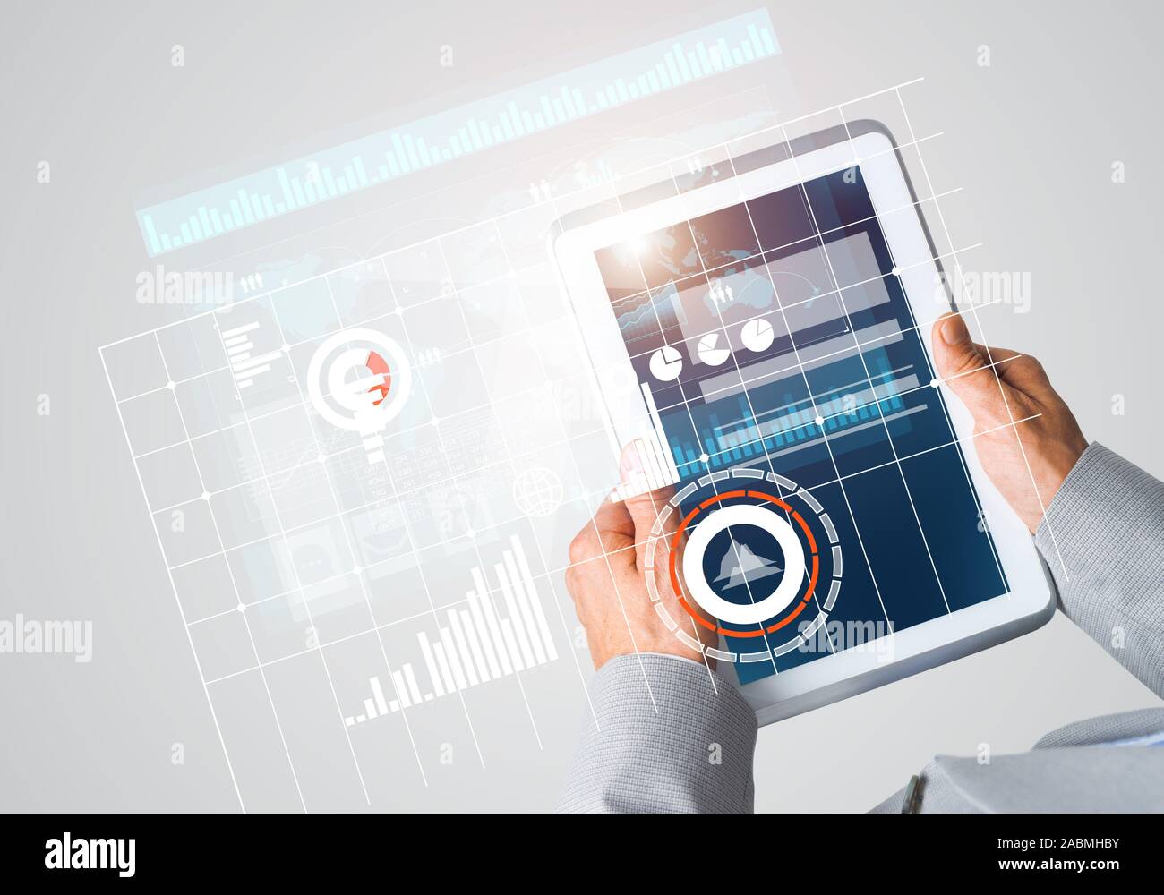 Interface of mobile application with charts and financial data Stock ...
