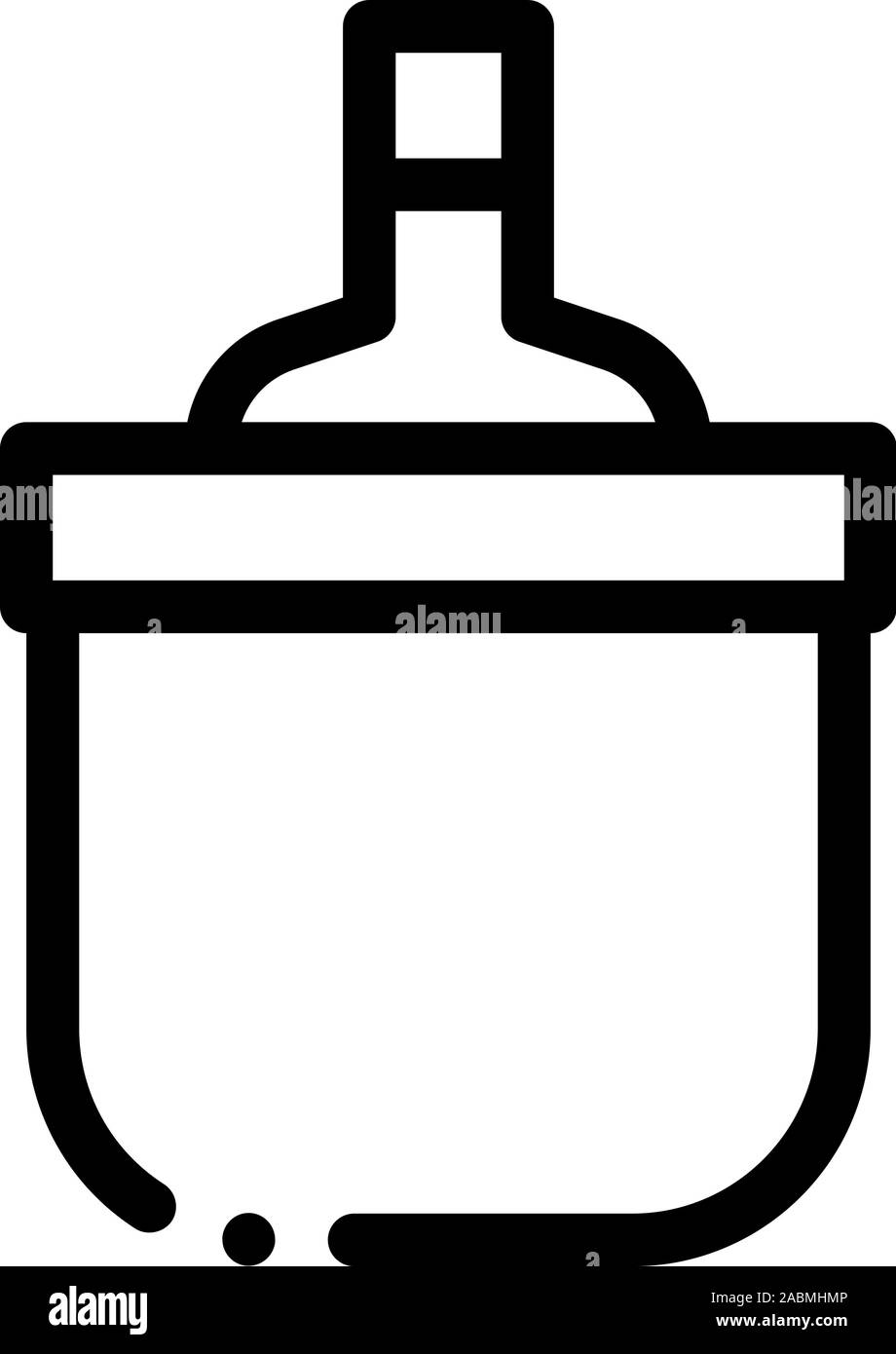 Drink Bottle in Cooling Bucket Icon Vector Outline Illustration Stock ...