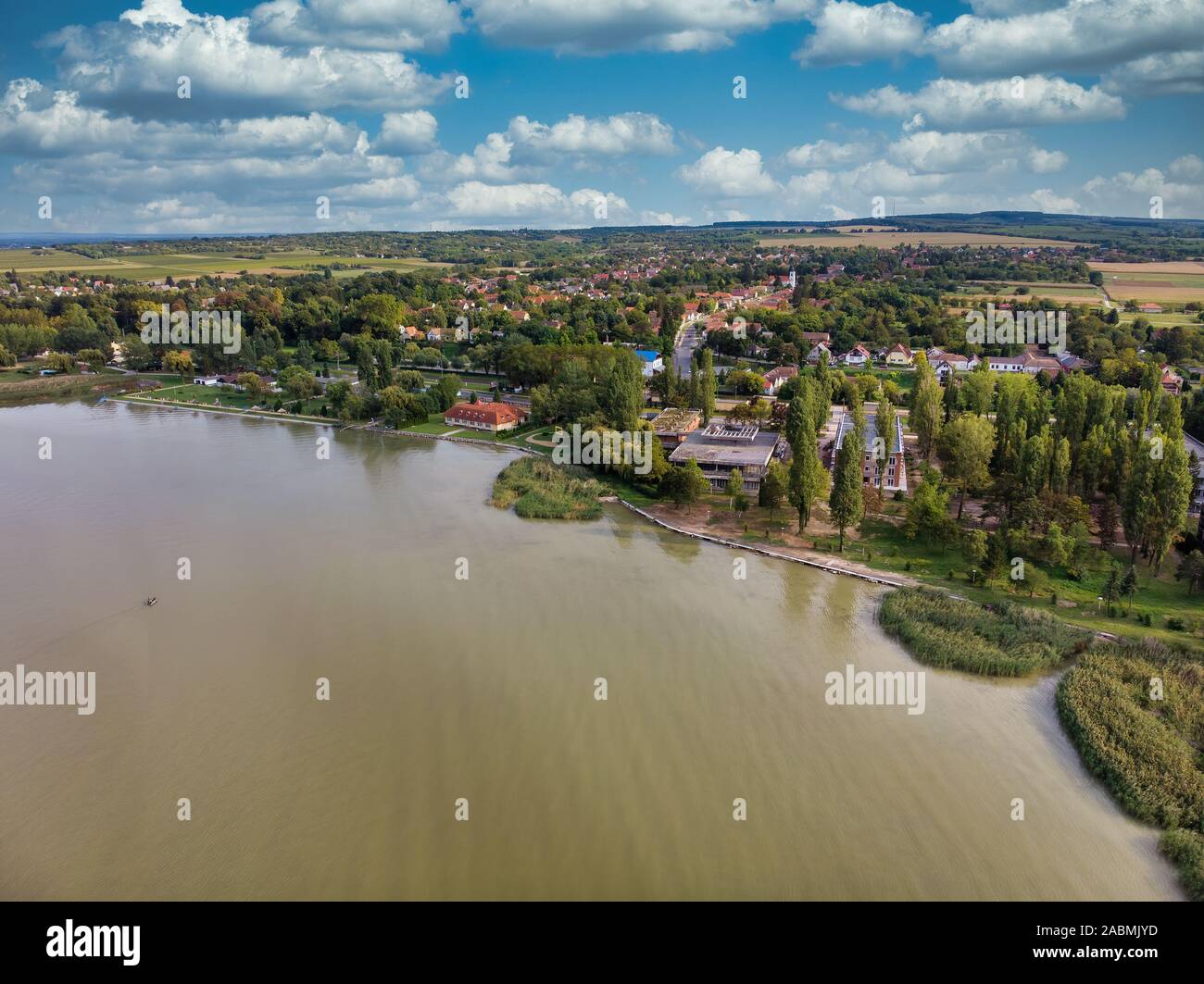 Aerial view lake balaton road hi-res stock photography and images - Alamy