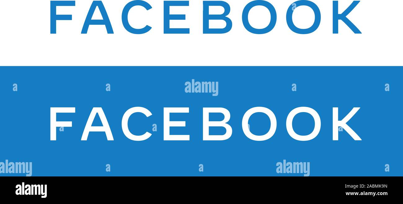 Kiev, Ukraine - November 28, 2019 Facebook logo vector illustration. Facebook is one of the largest online social networks in the world. Stock Vector