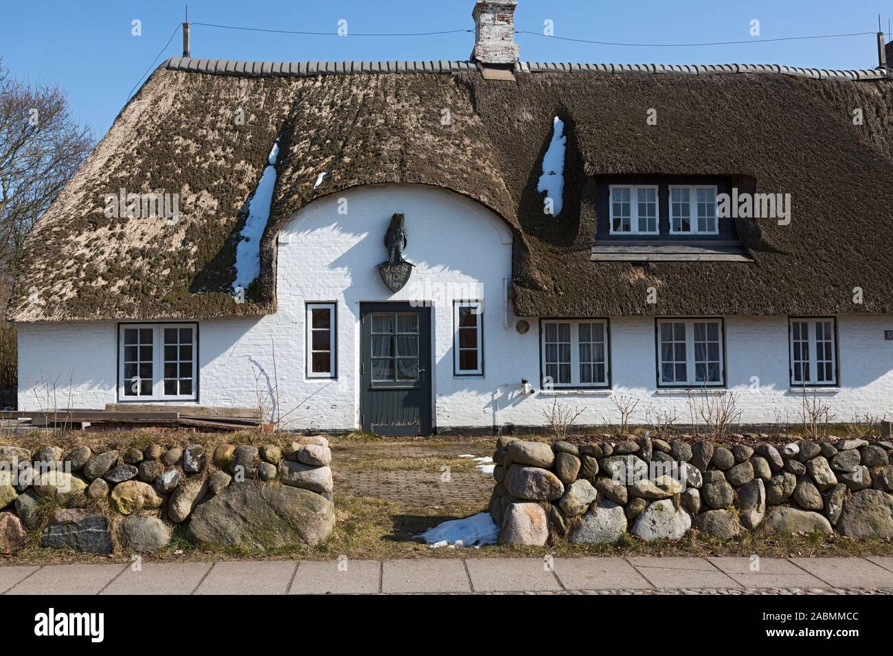 Ulenhof, altes friesisches Haus von 1834 in Keitum auf Sylt Stock Photo