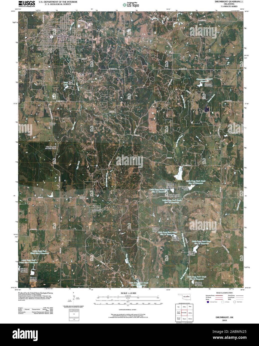 Map of drumright oklahoma Cut Out Stock Images & Pictures Alamy