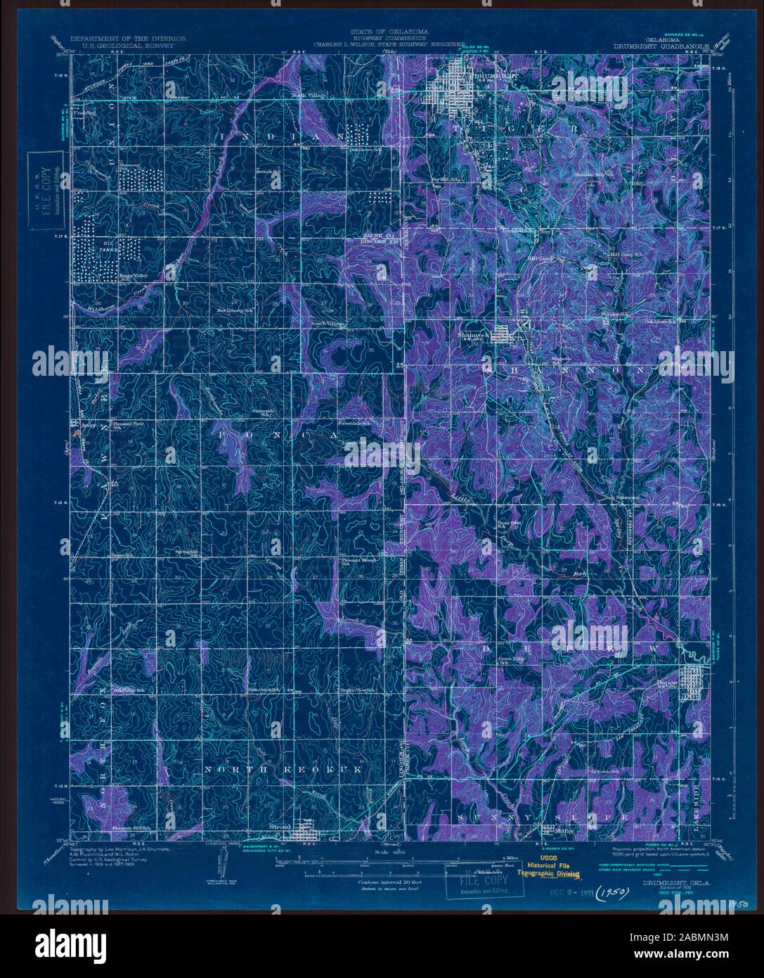 Map of drumright oklahoma hires stock photography and images Alamy