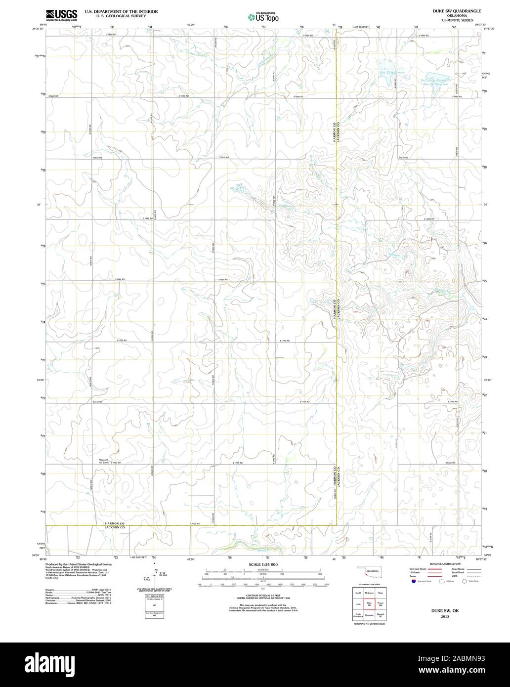 Map of duke oklahoma hires stock photography and images Alamy