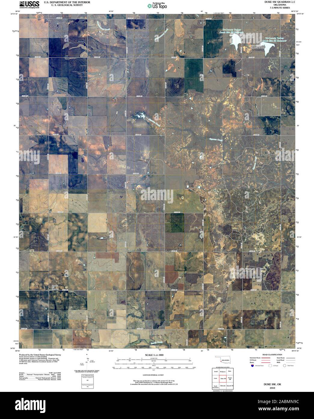 Map of duke oklahoma hires stock photography and images Alamy