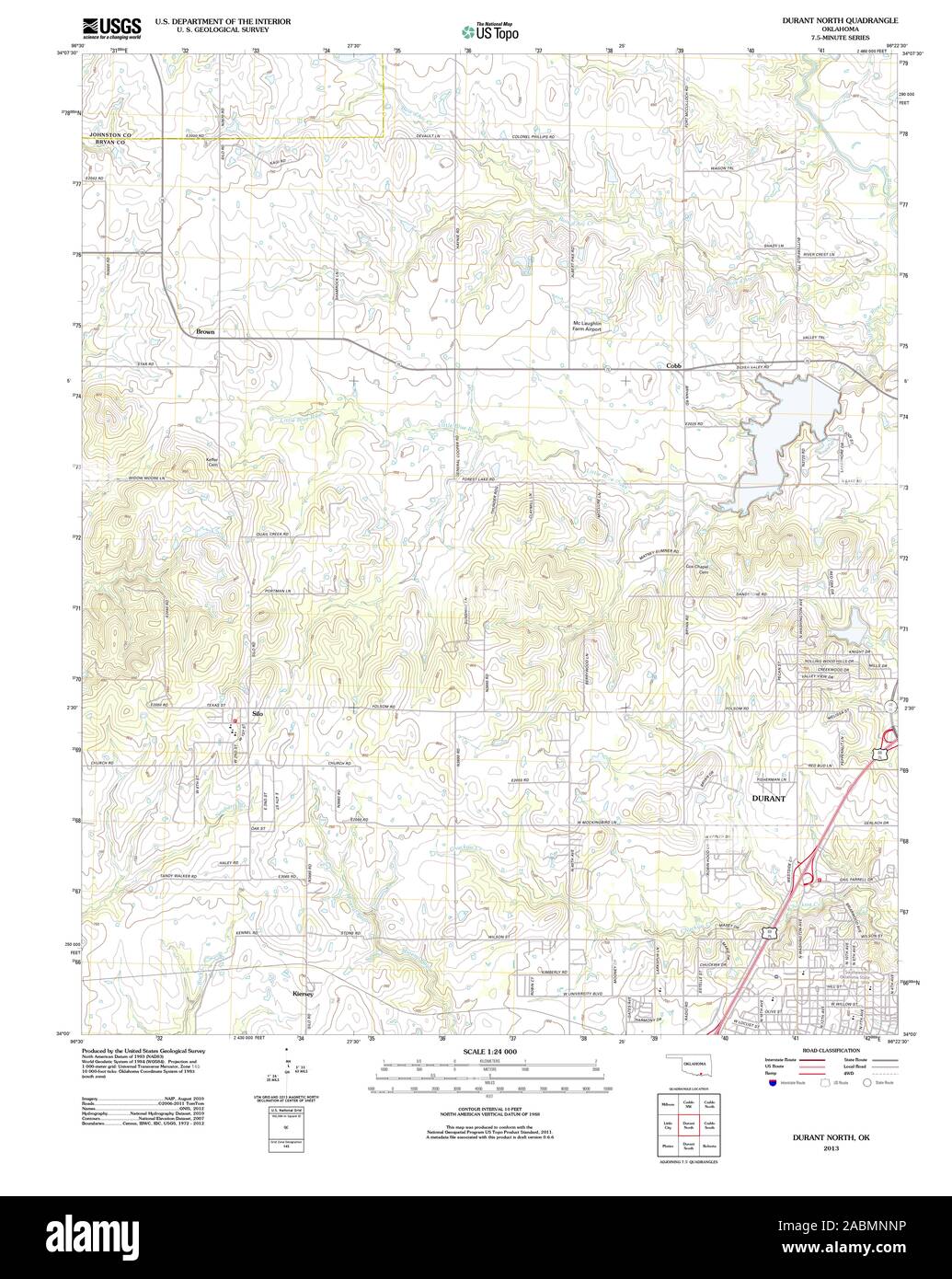 Map of durant oklahoma hi-res stock photography and images - Alamy