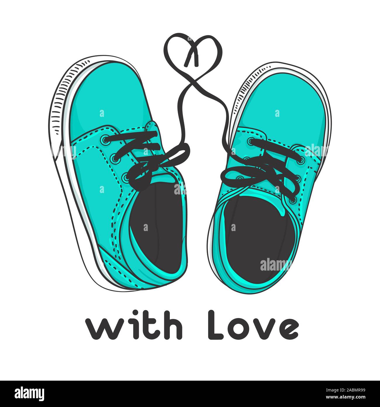 Kids top shoes vector