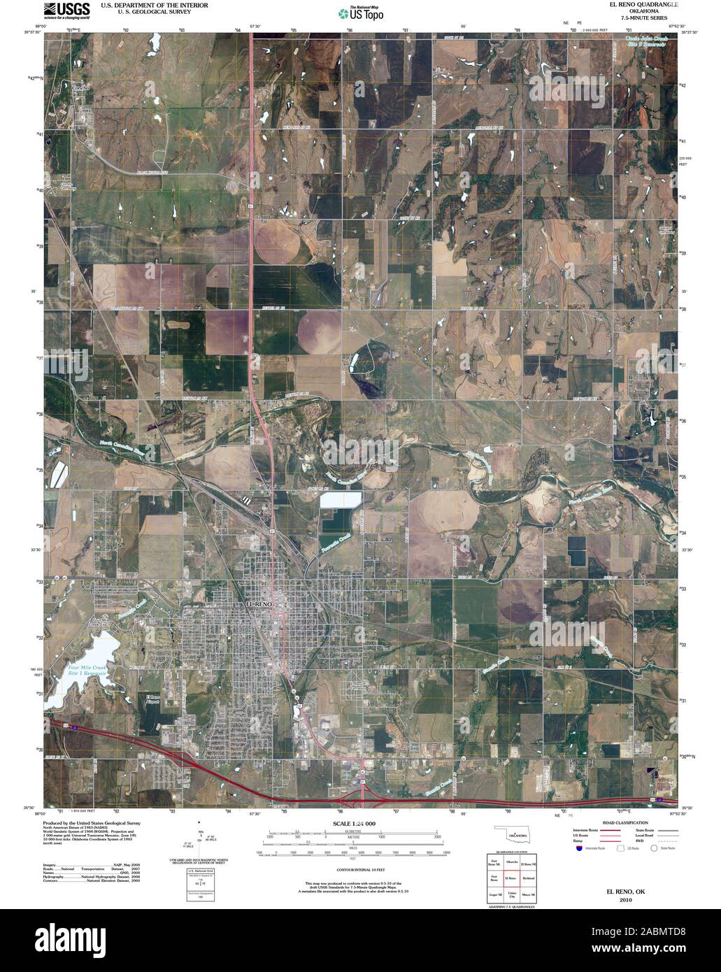 Map of reno oklahoma Cut Out Stock Images & Pictures Alamy