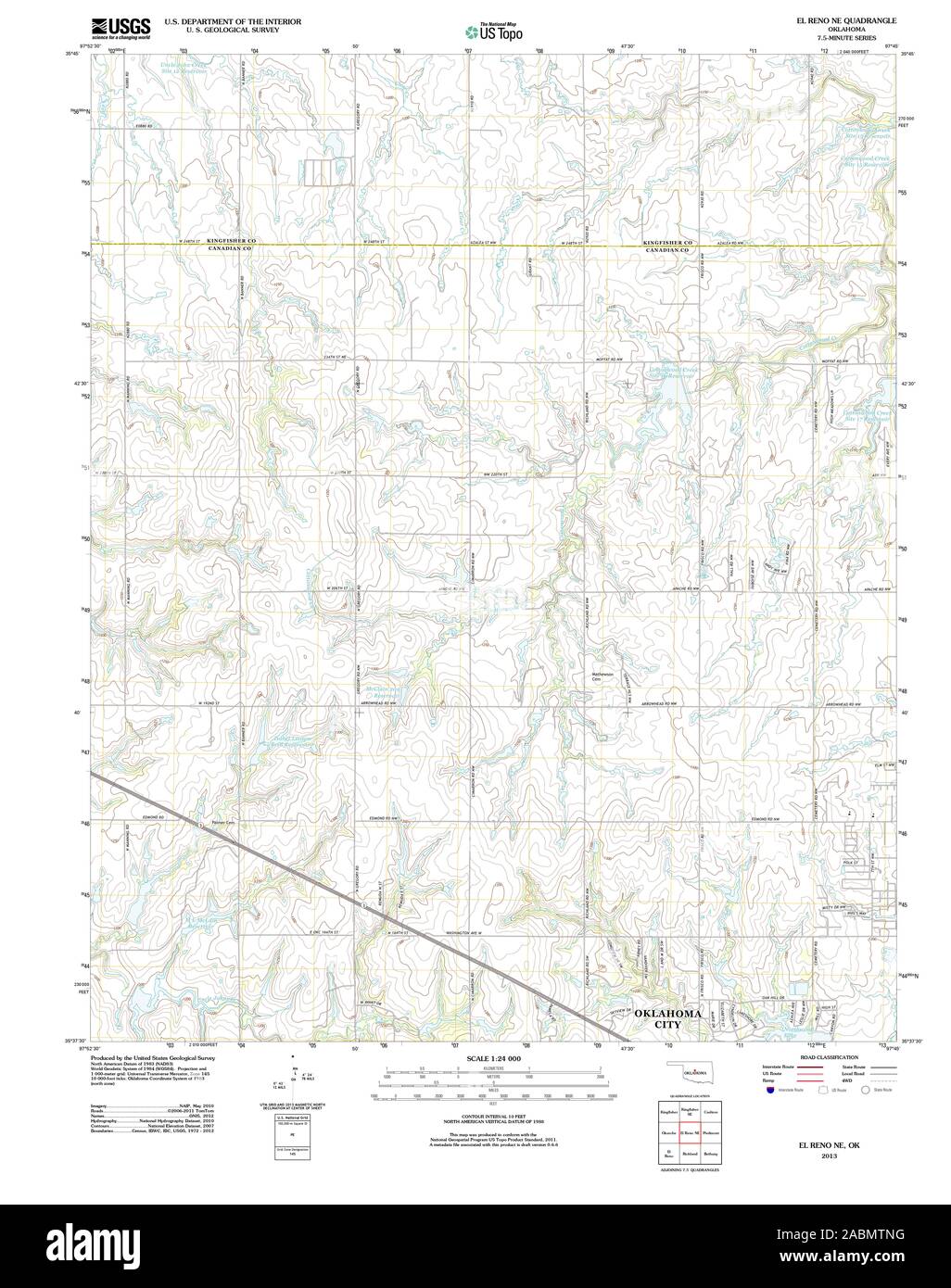 Map of reno oklahoma Cut Out Stock Images & Pictures Alamy