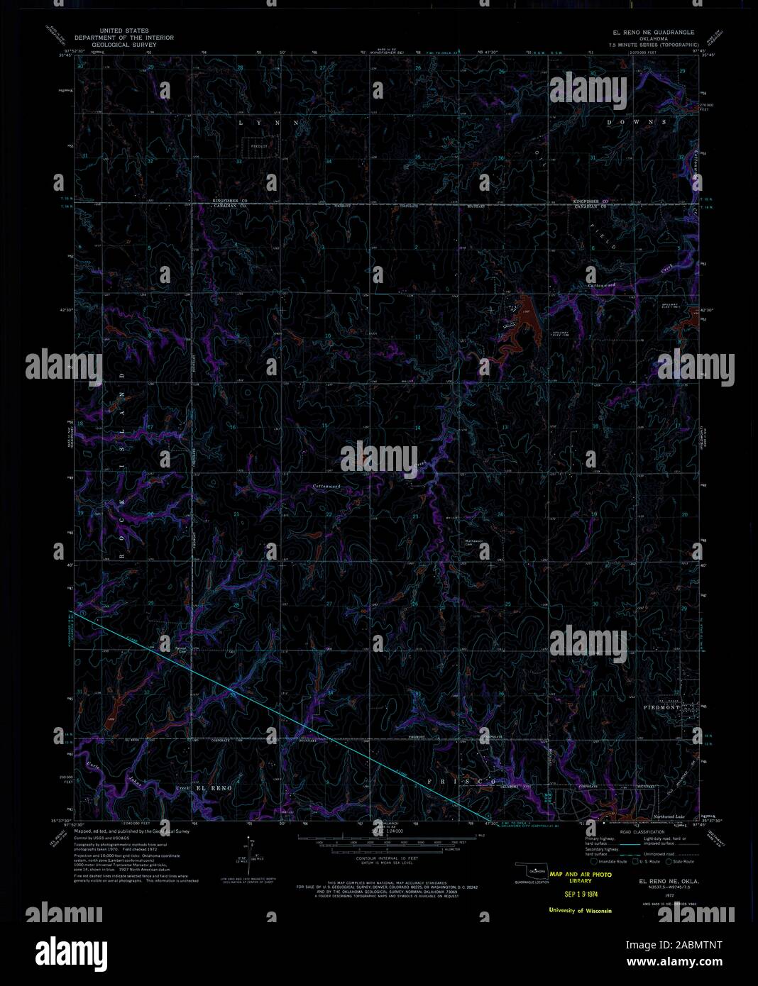 Reno oklahoma map hi-res stock photography and images - Alamy