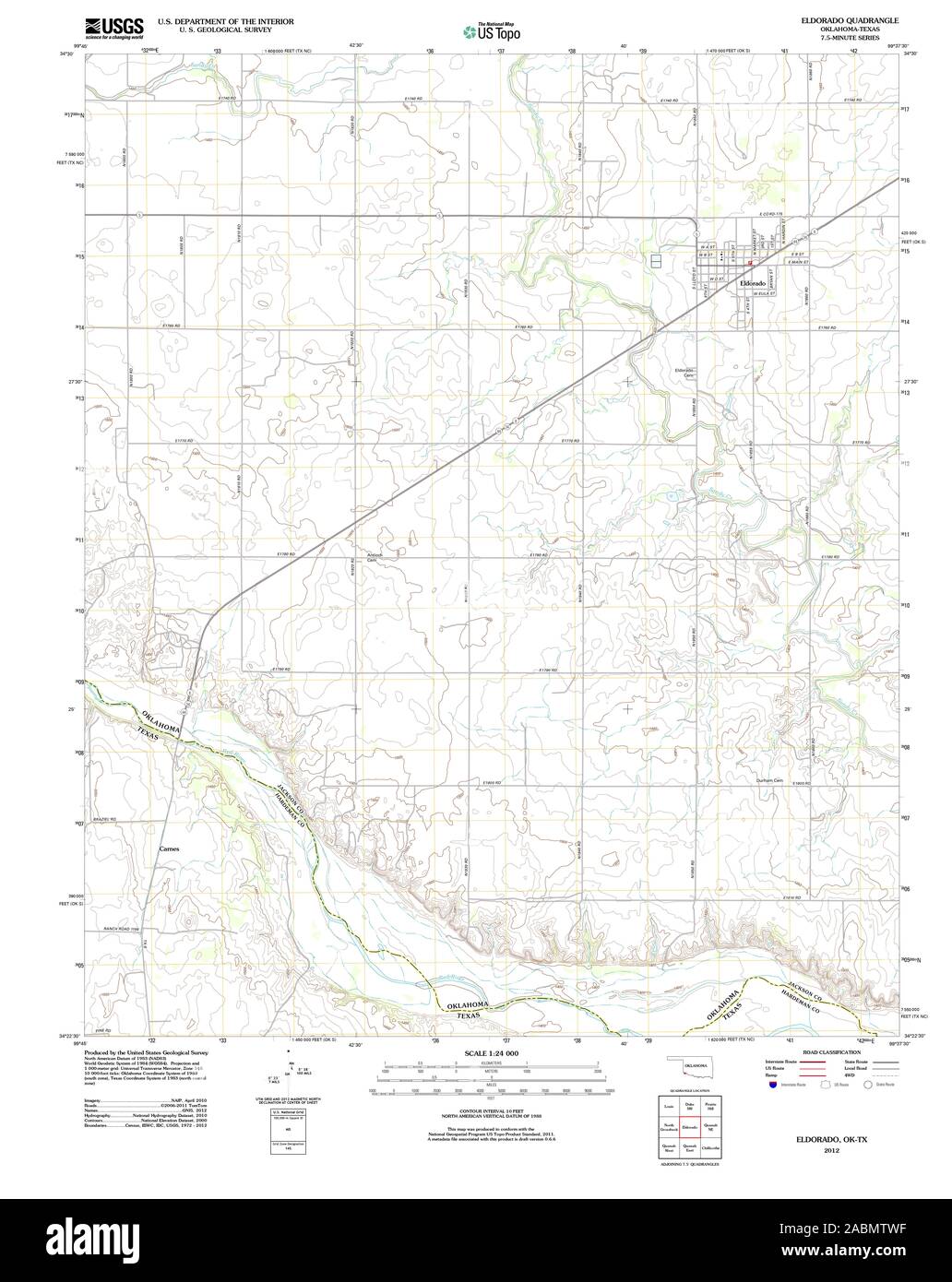 Map of eldorado oklahoma hi-res stock photography and images - Alamy