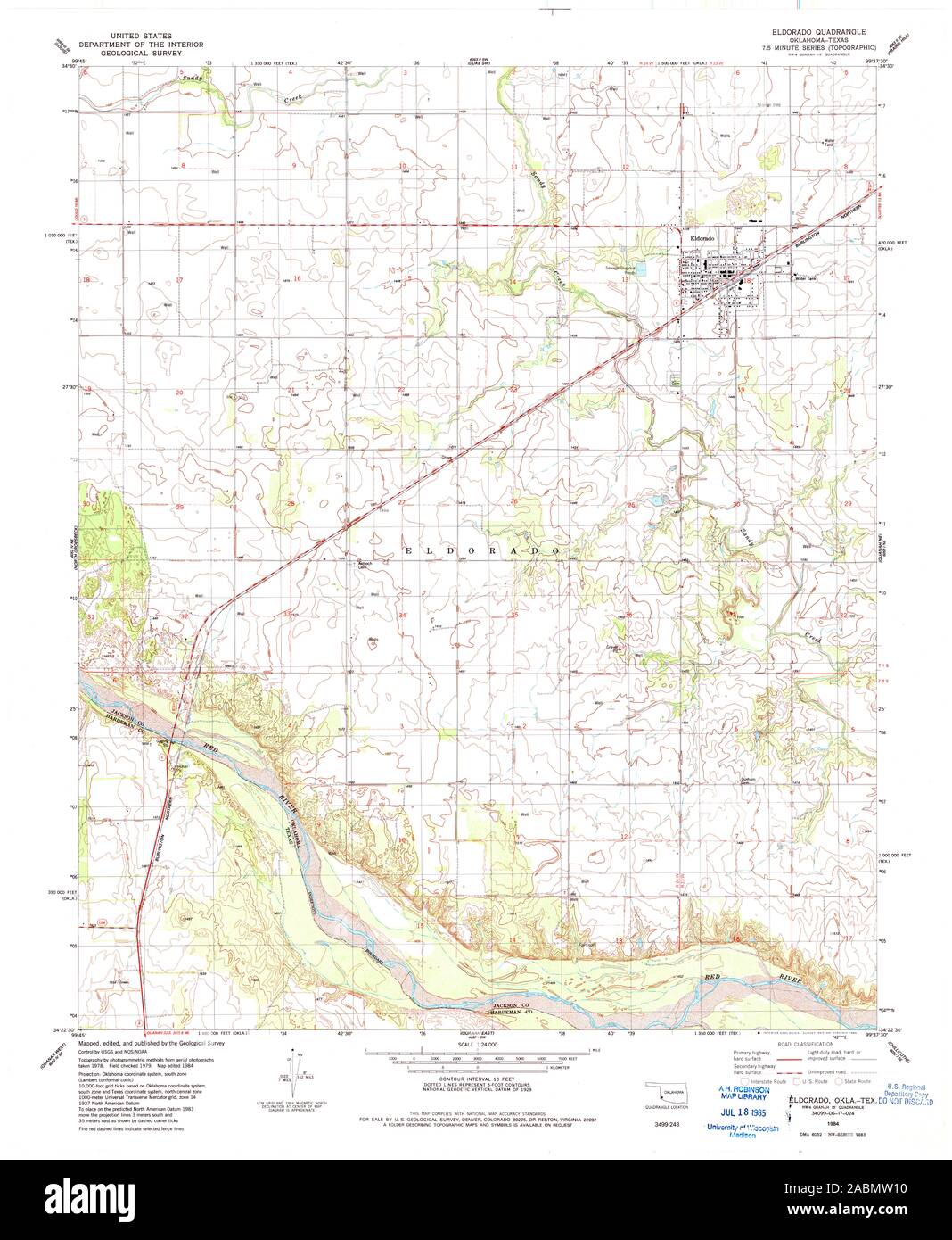 Eldorado oklahoma map hires stock photography and images Alamy