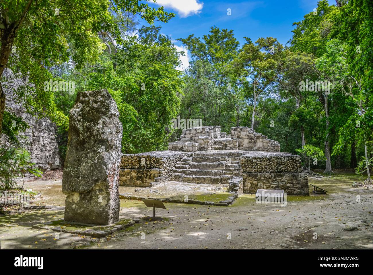 Pyramide Struktur VIII, Calakmul, Campeche, Mexiko Stock Photo