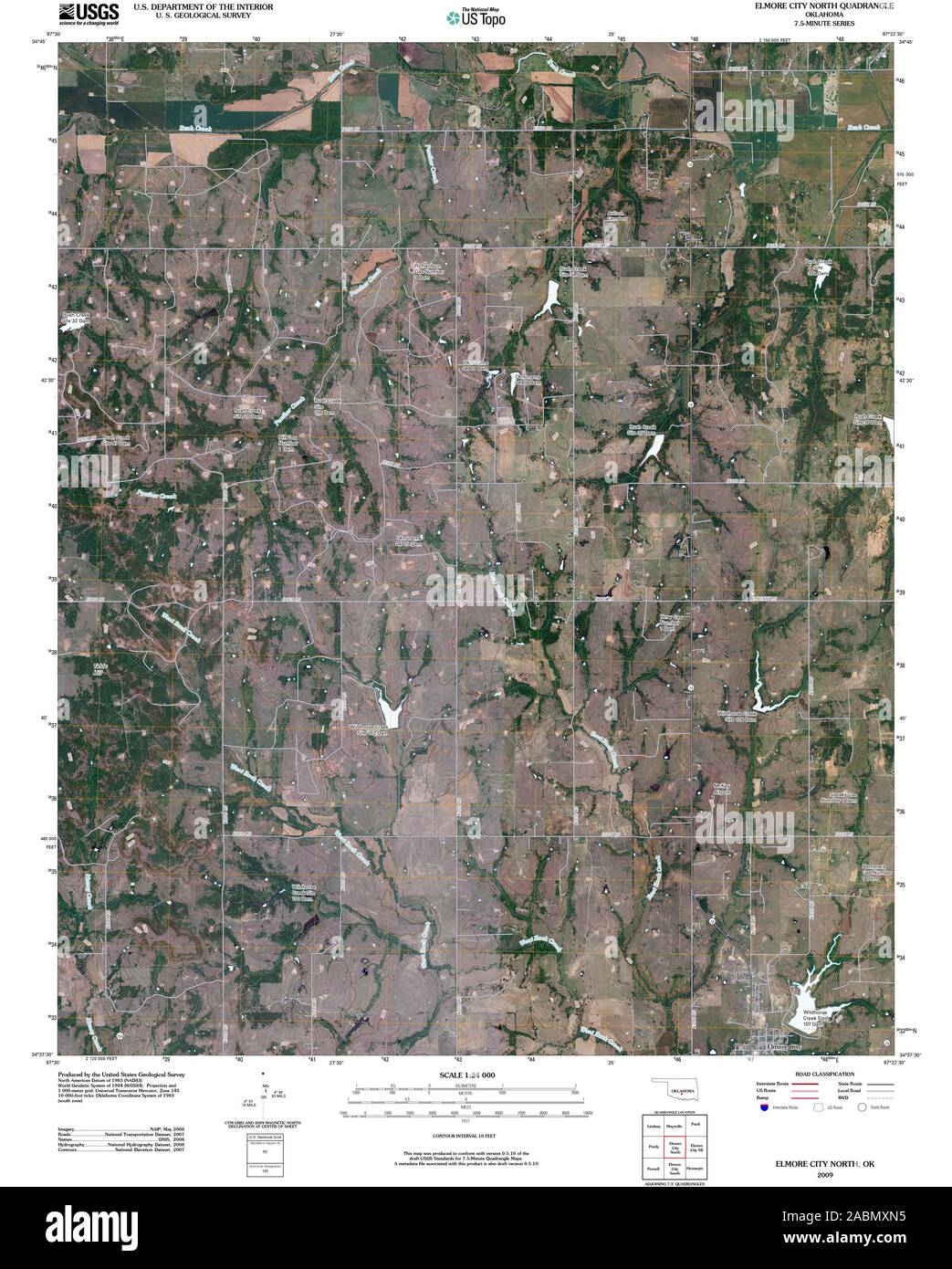 Elmore city oklahoma map hires stock photography and images Alamy