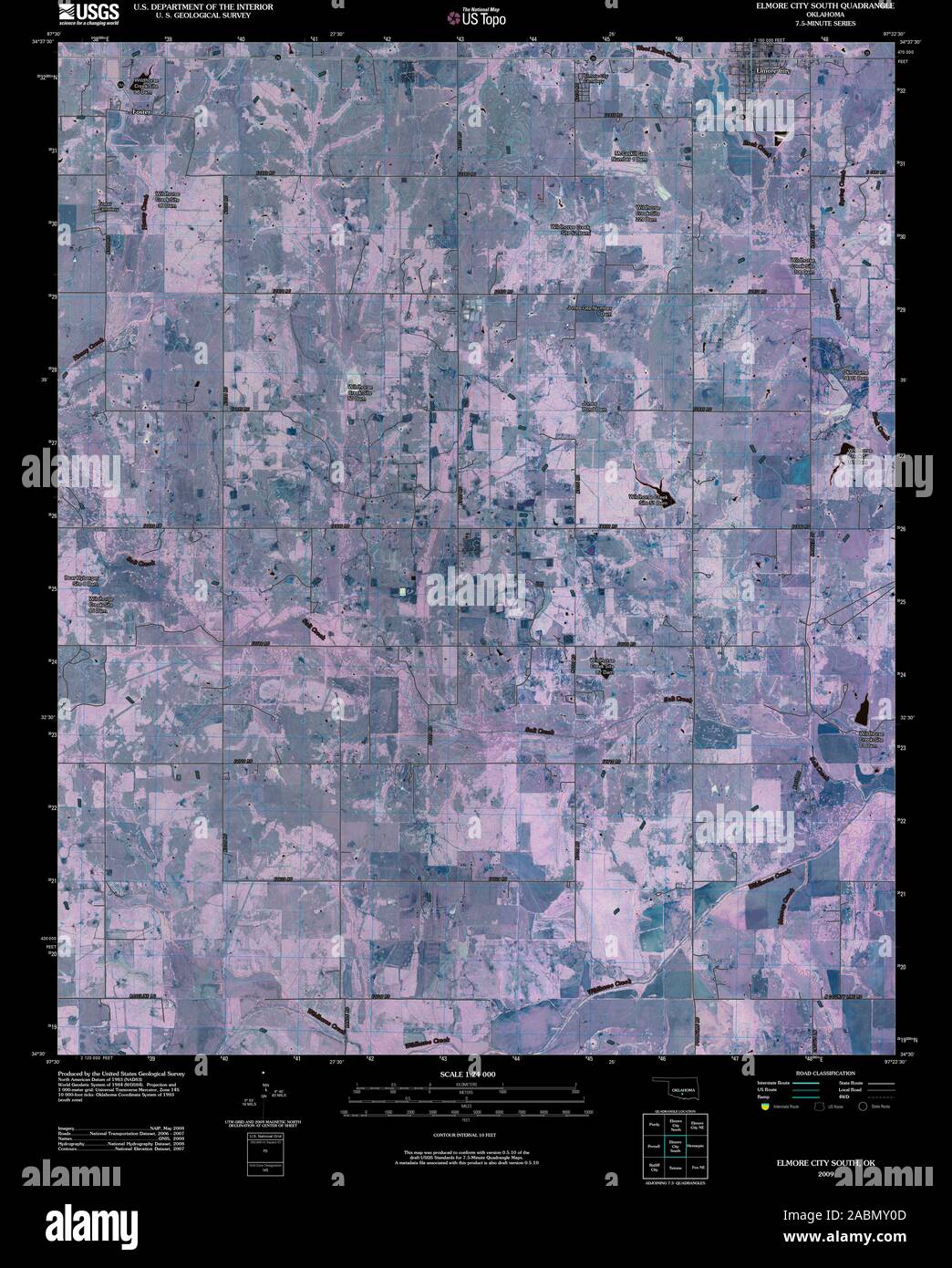 Elmore city oklahoma map hires stock photography and images Alamy