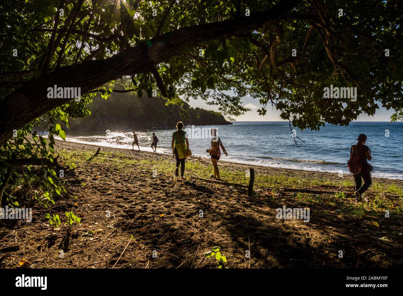 Hash House Harriers Running Event in Happy Hill, Grenada. Grenada's secluded beaches come alive on many a weekend with the Hash House Harriers Stock Photo