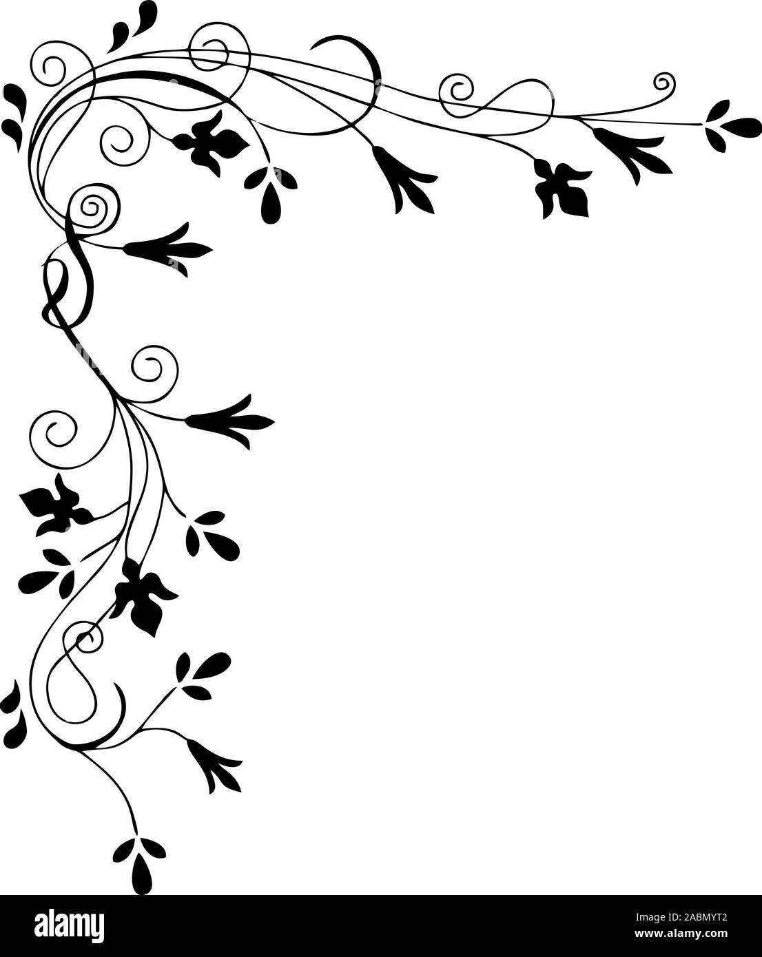 simple calligraphy flower border designs