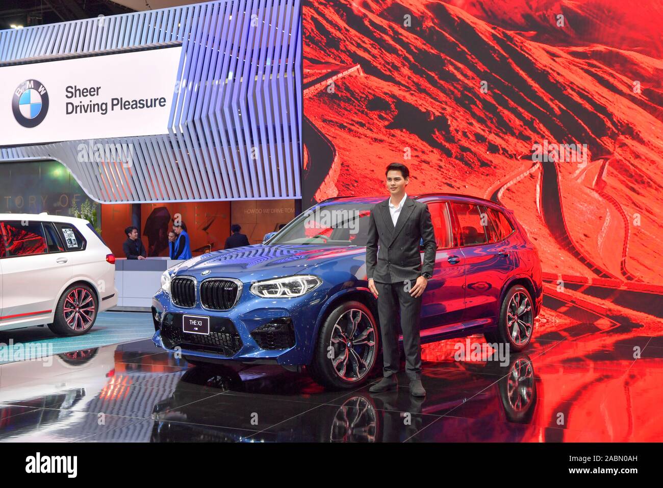NONTHABURI - NOVEMBER 28: BMW THE X3 car on display at The 36th Thailand International Motor Expo 2019 on November 28, 2019 Nonthaburi, Thailand. Stock Photo