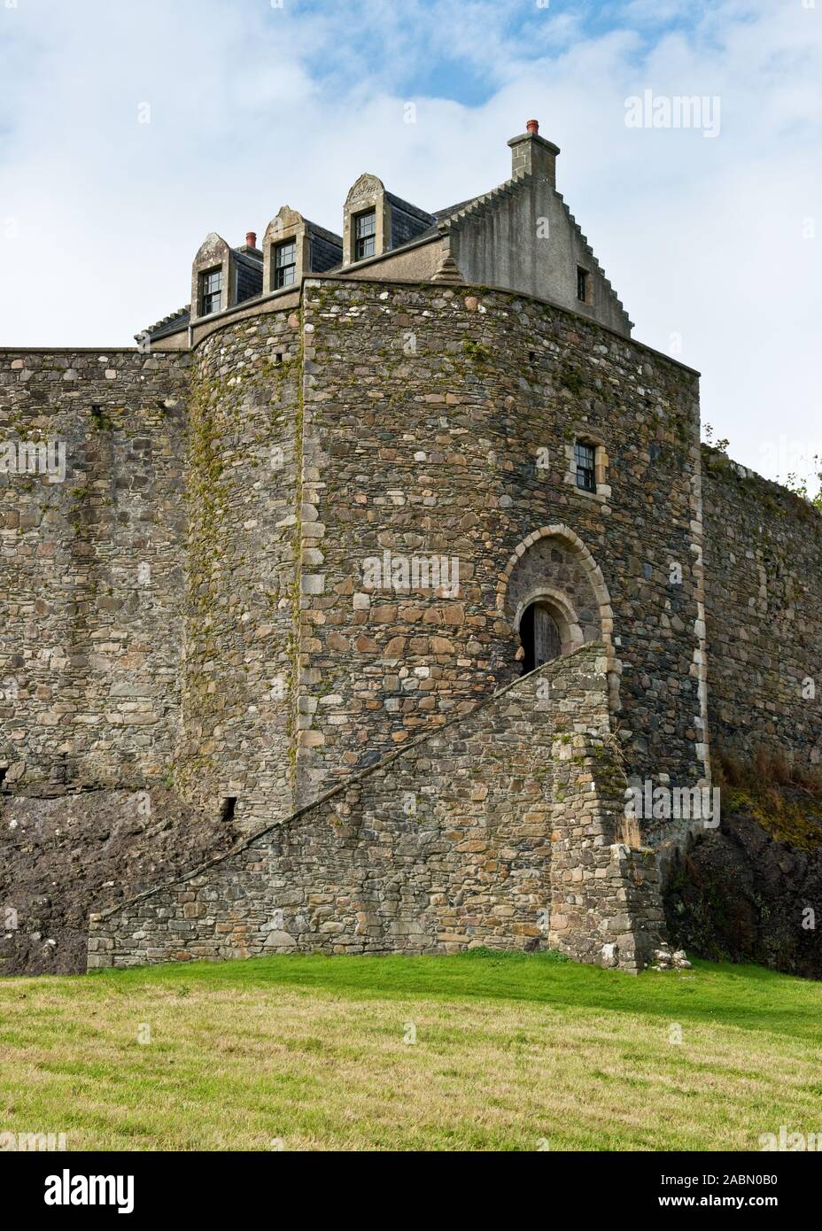 Dunstaffnage Castle. Historic Scotland. Built overlooking Firth of Lorn. Stock Photo