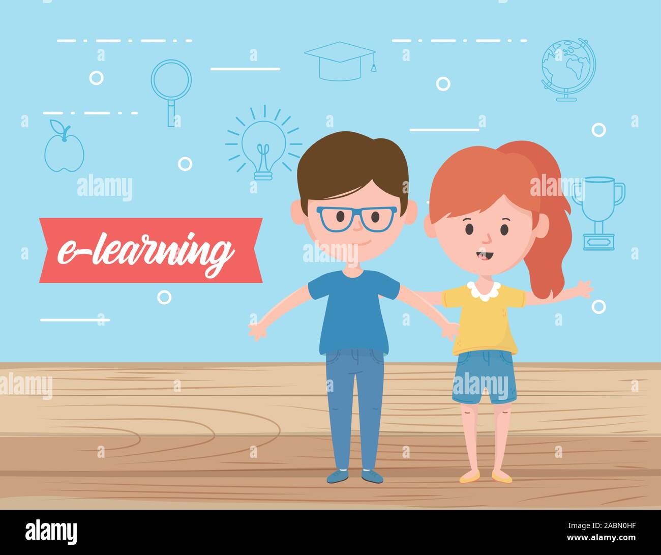 Avatar woman and man design, learning online download reading ...
